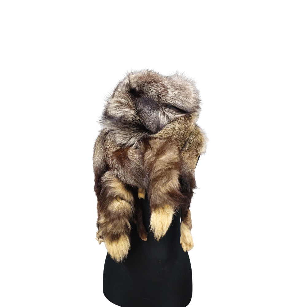 LARGE STOLE IN SILVER RENARD.