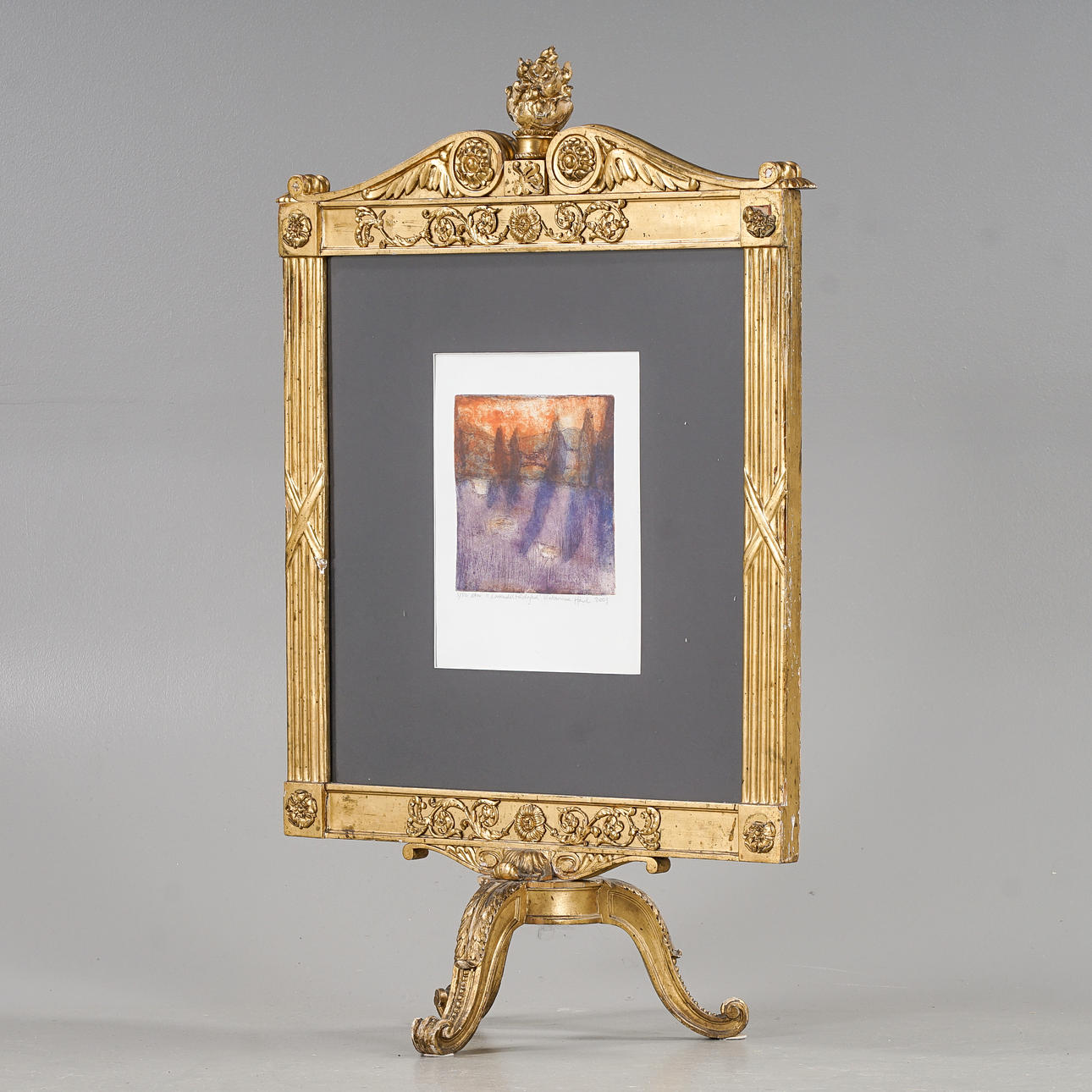 ELDSKÄRM Empire, förgylld dekor, 1800-tal.