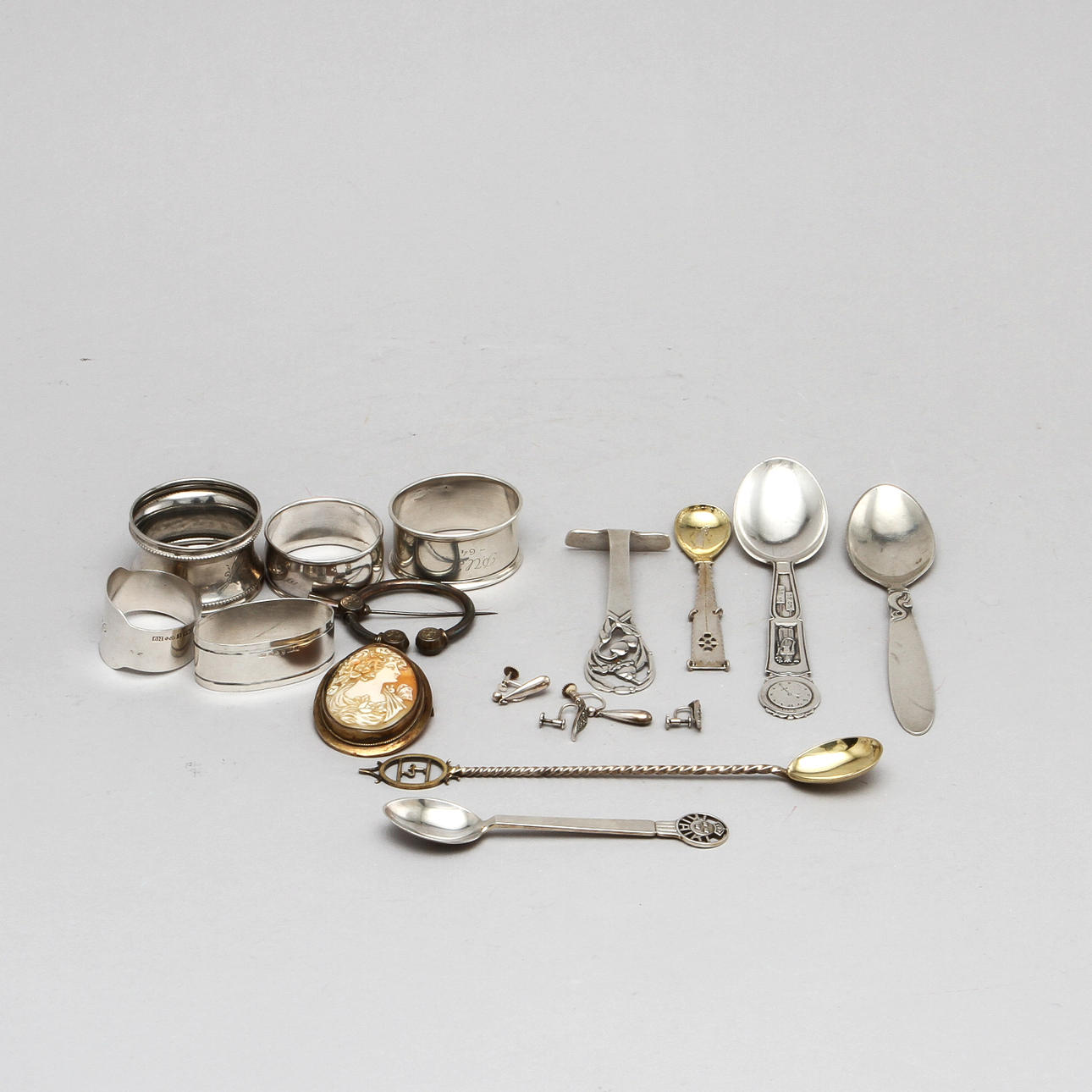 SILVER, 14 delar, 1800/1900-tal.