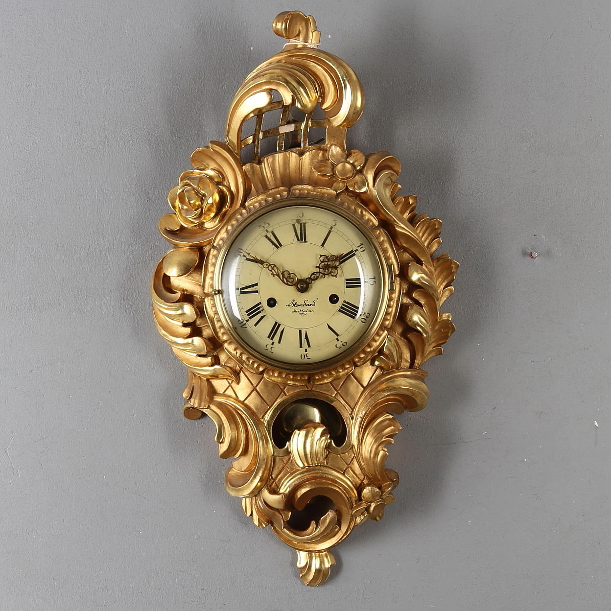 VÄGGPENDYL, rokokostil, 1900-tal.