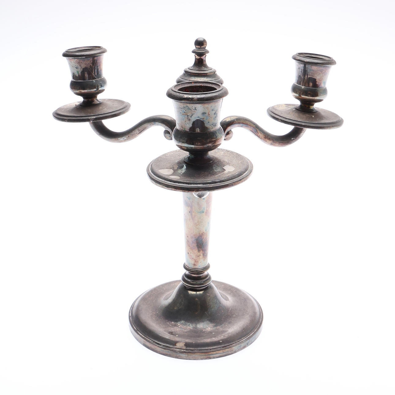 CHRISTOFLE SILVER PLATED 3 LIGHT CANDELABRUM.