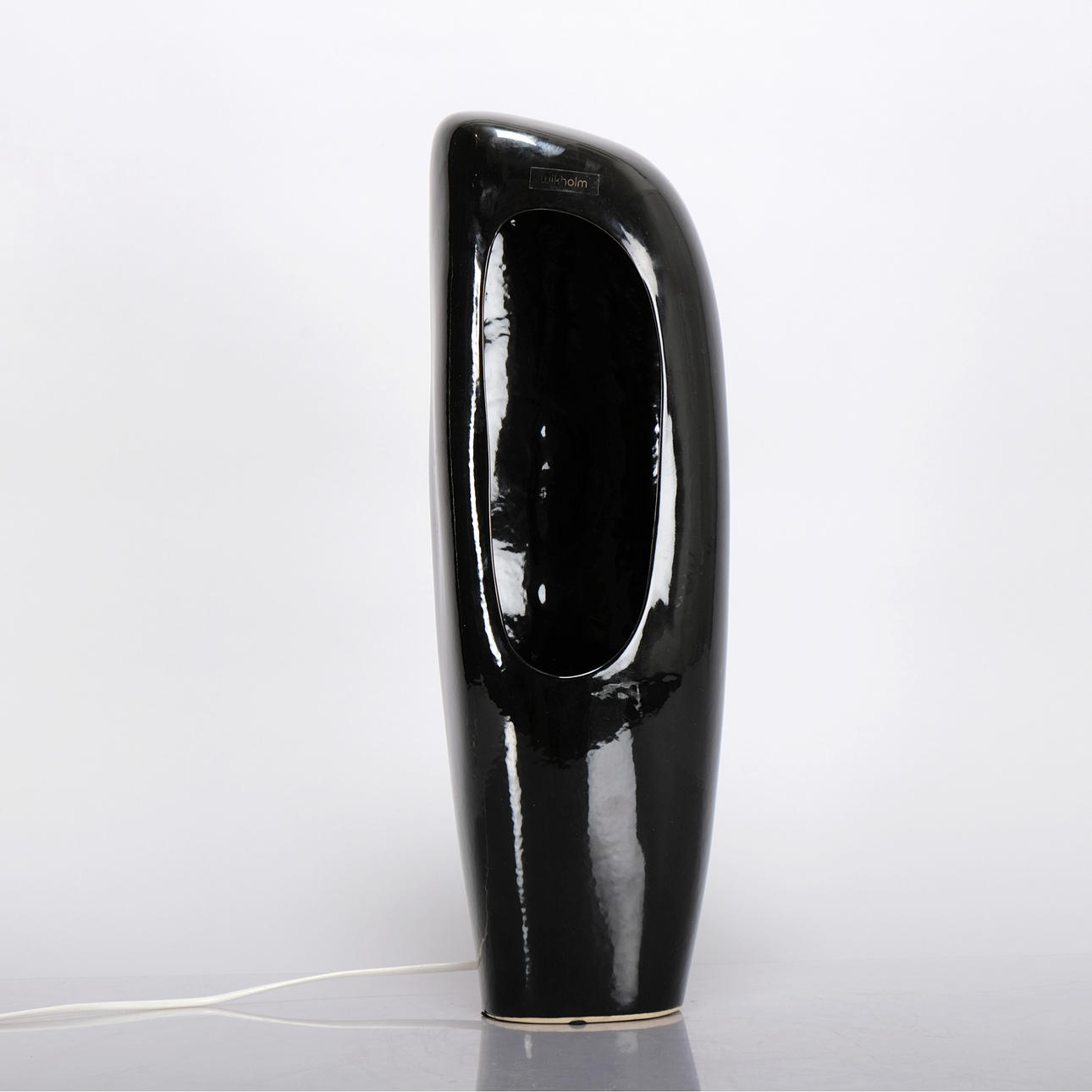 Table lamp, Porcelain, Black, Wikholm.