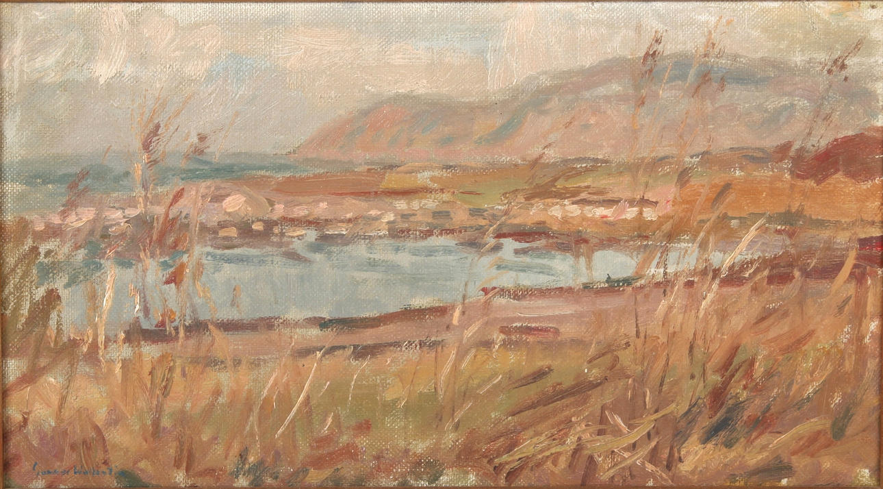 GUNNAR WALLENTIN. Oil on panel, Kullaberg, signed.