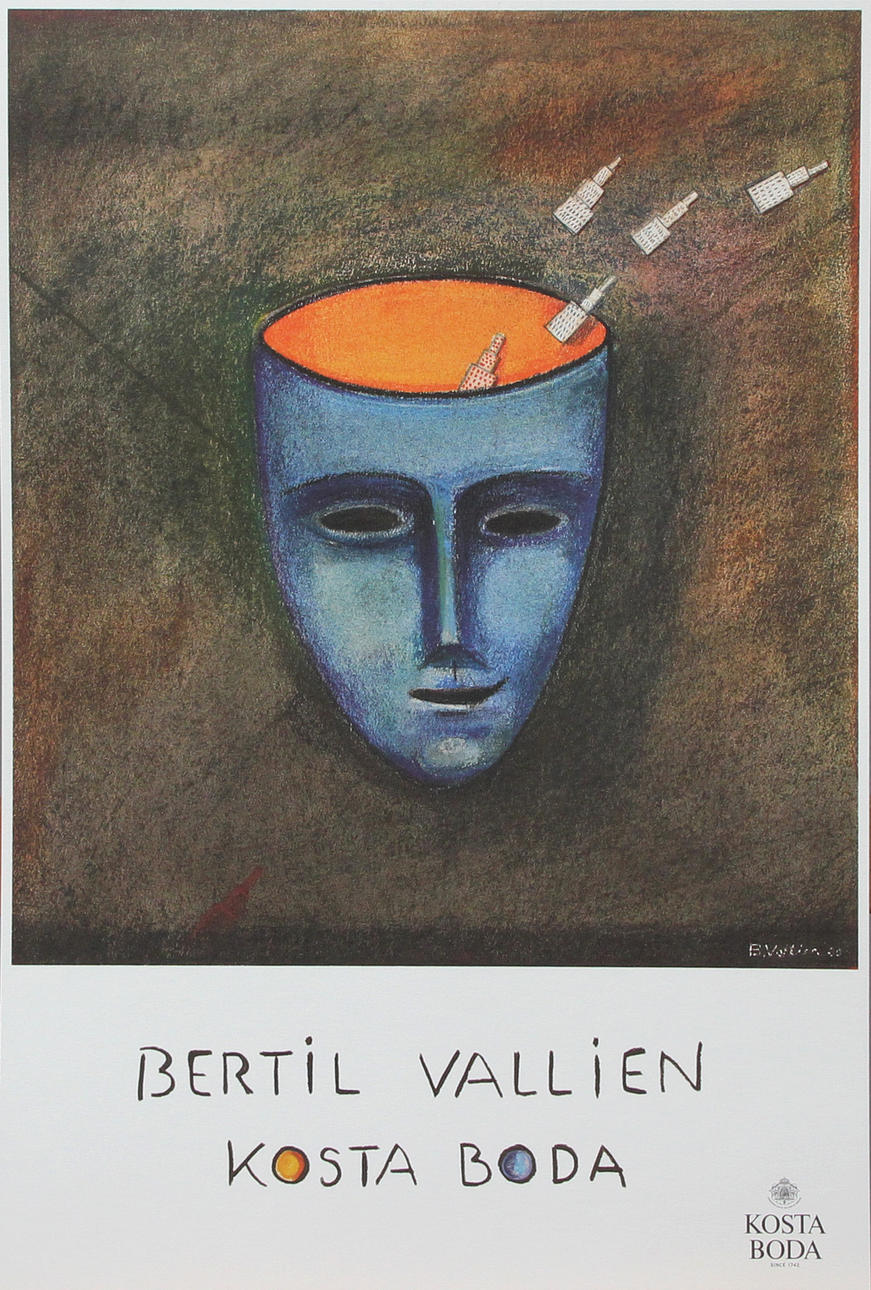 BERTIL VALLIEN. POSTER, Kosta Boda.