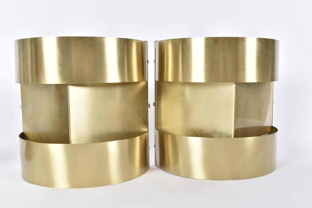 VÄGGLAMPOR, 1 par, mässing.