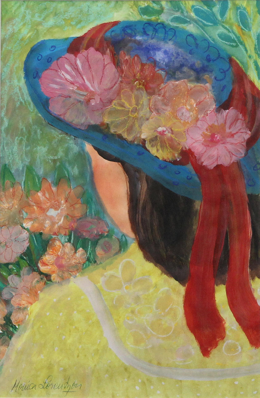 MONICA LORENTZON. GOUACHE, on paper, signed.