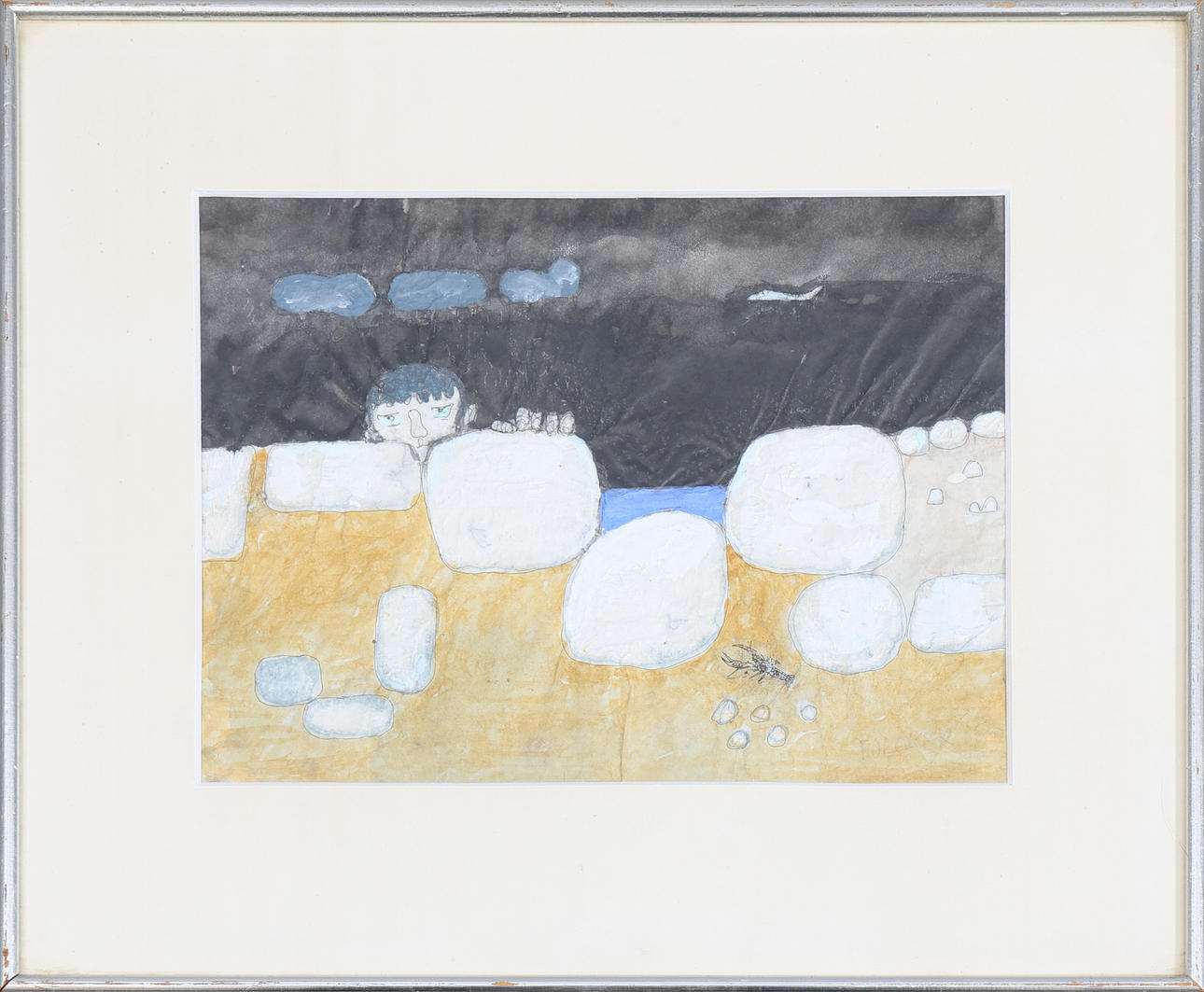 GÖRAN FOLCKER. Composition, signed, “Refugee”, Vaxholm.
