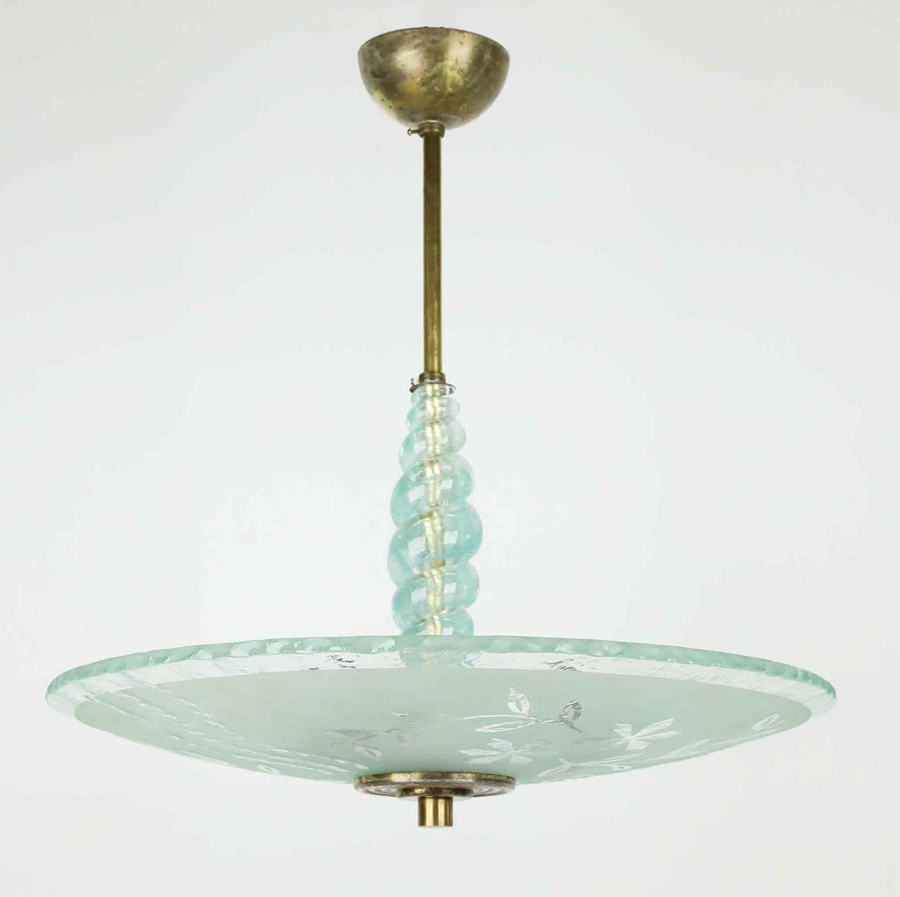 A 1930's Art Deco ceiling lamp.