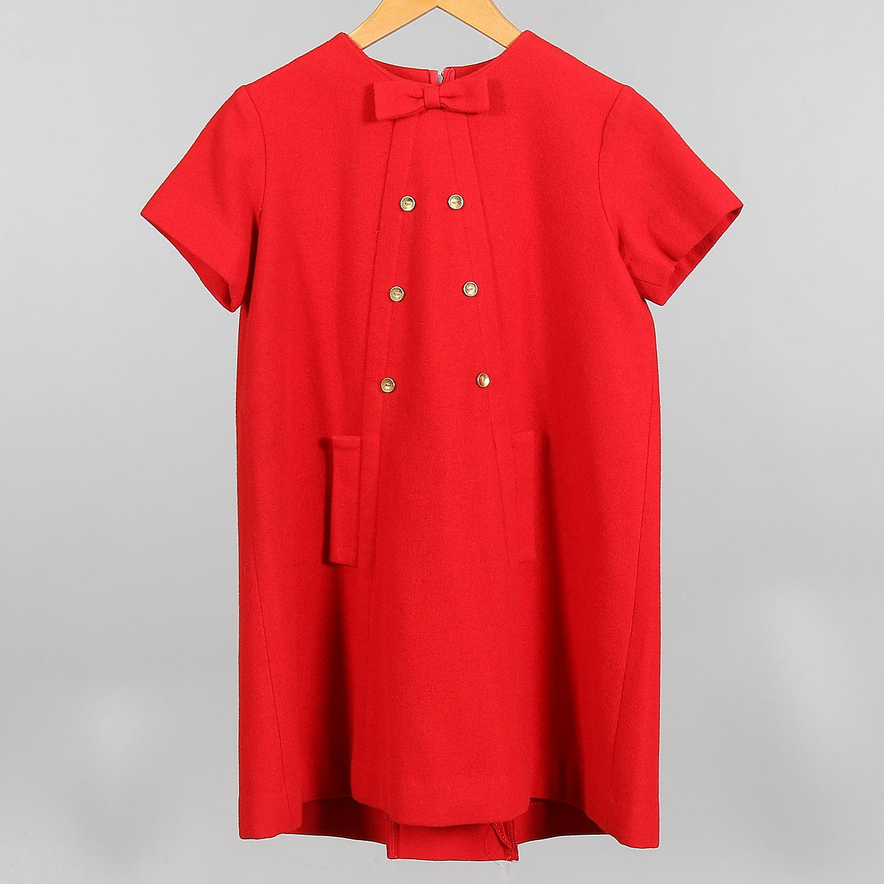 KLÄNNING, ull, barn, 1960-tal. Strl. ca 116-122 cl.