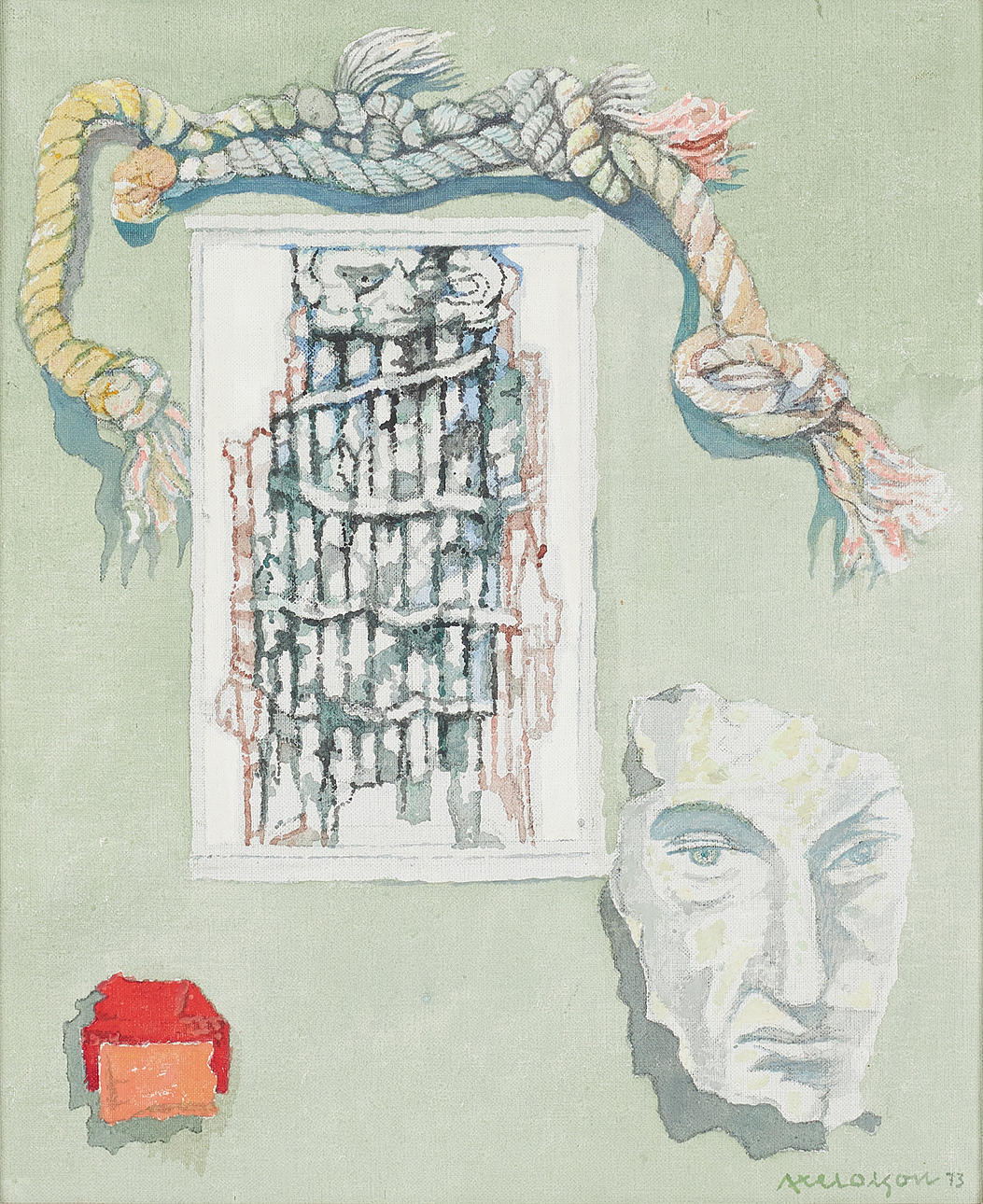 AXEL OLSON. Självporträtt, "Feber".