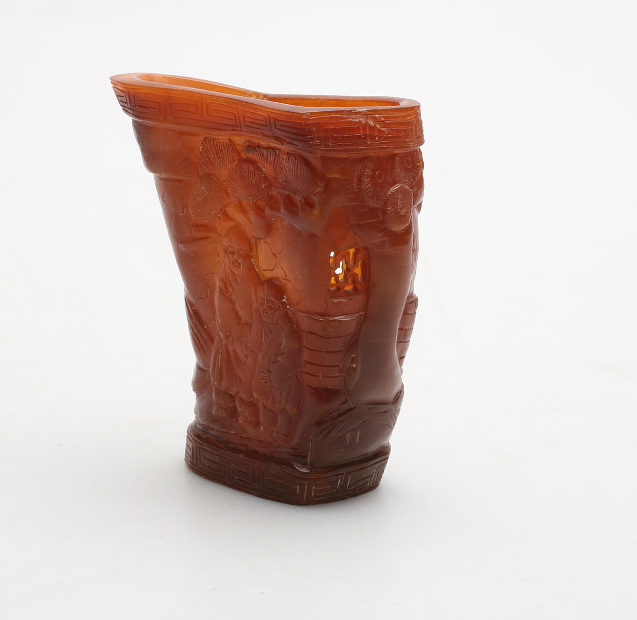 OFFERBÄGARE, horn, orientalisk, 1900-tal.