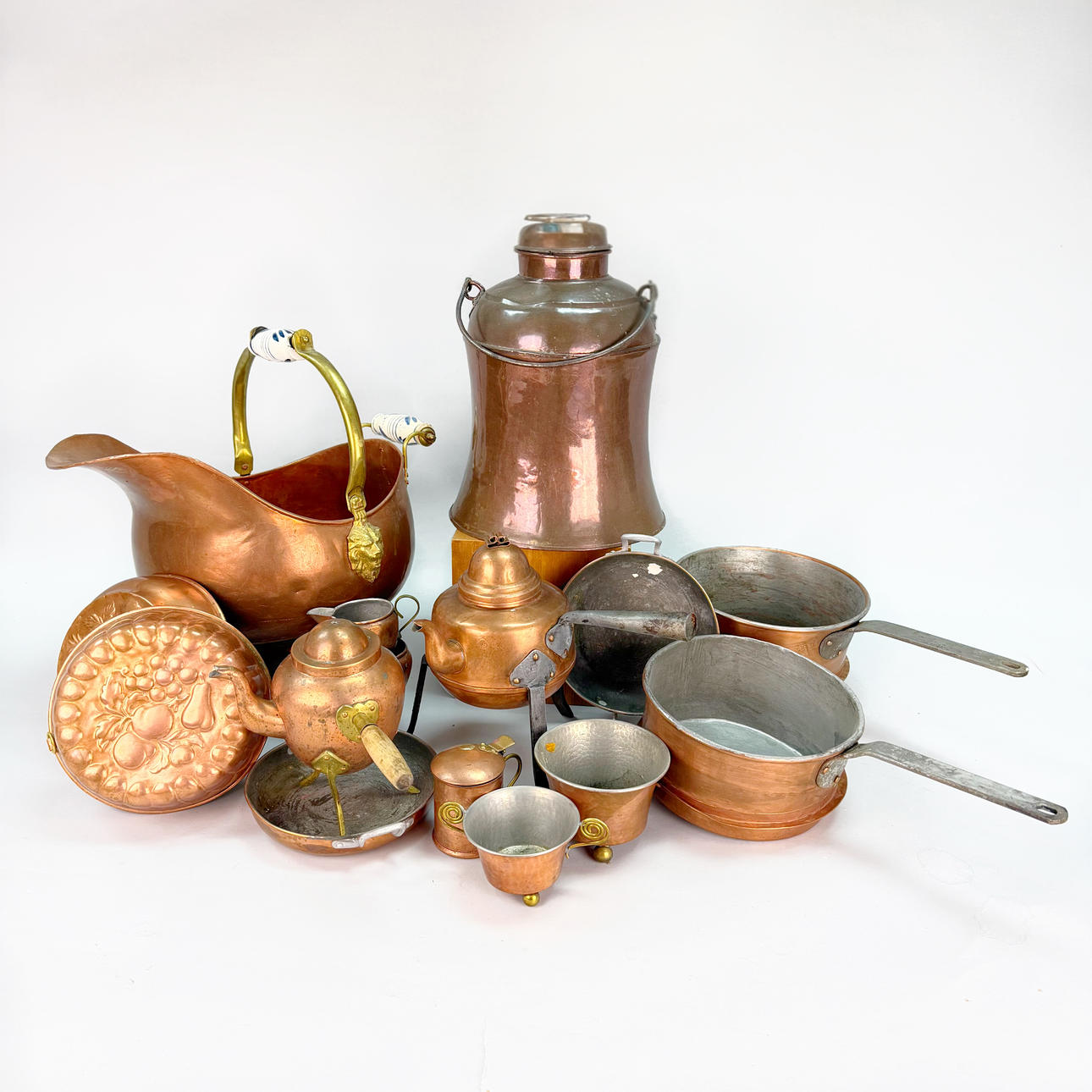 LOT COPPER 15 pieces- waist pot mm.