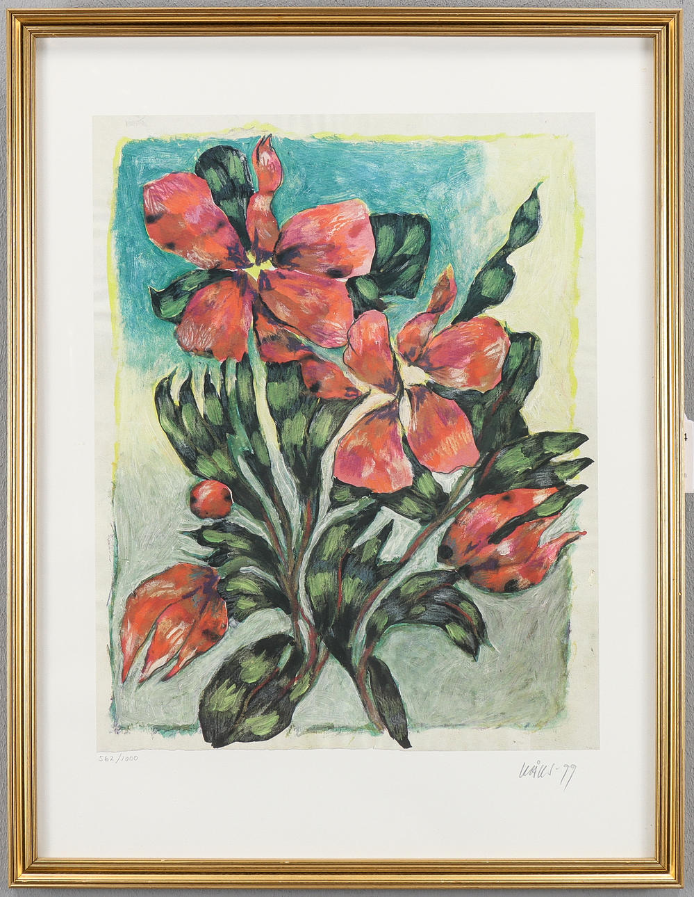 OLLE KÅKS. Lithograph 562/1000. signed -99.
