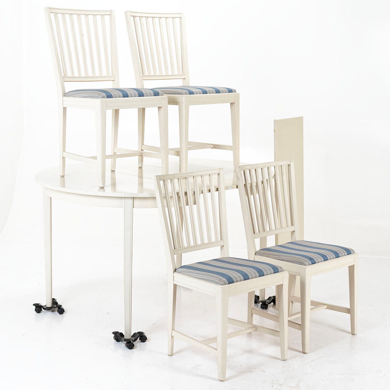 MATGRUPP, 5 delar, vitlackerat, 1900-talets andra hälft.