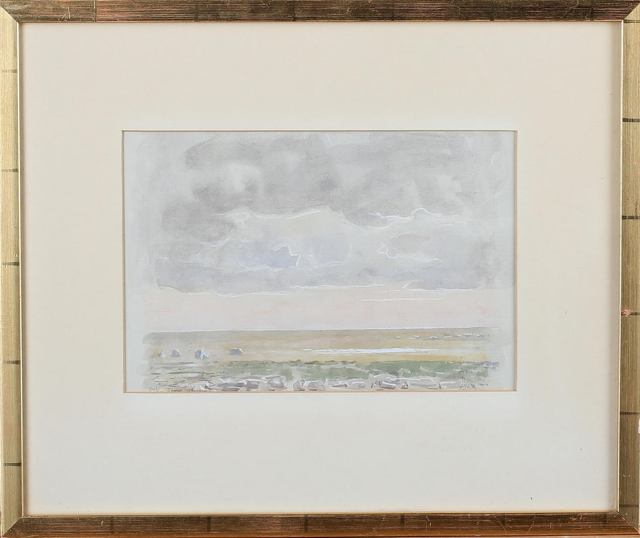 ARTHUR PERCY. "Stora alvaret", akvarell, signerad.