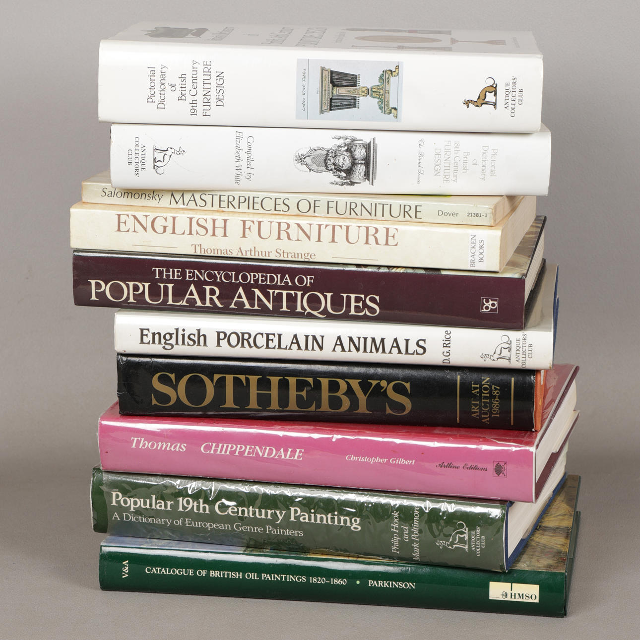 EN SAMLING ANTIKA REFERENSBÖCKER (ANTAL).