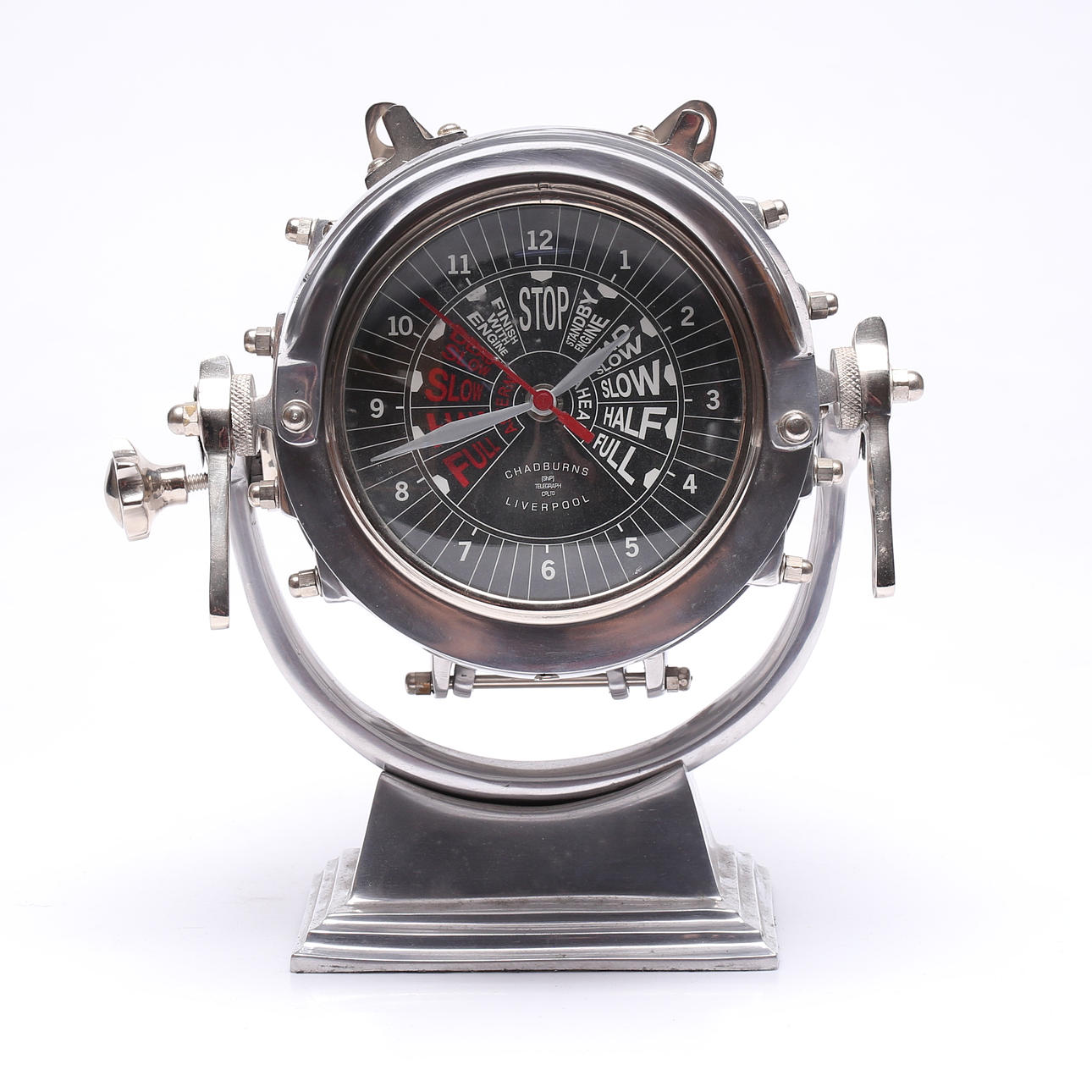 BORDSUR, vitmetall, Eichholtz Royal Master Clock.