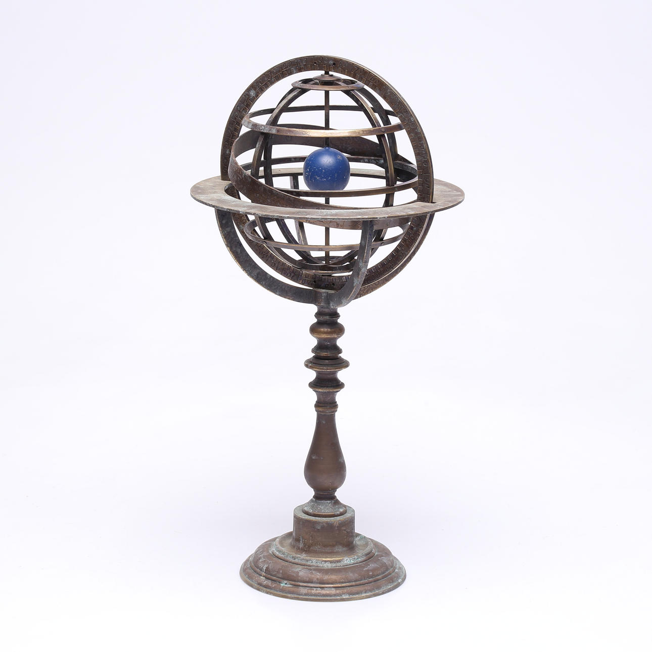 ARMILLARSFÄR, bronspatinerad metall, samtida. AM model.