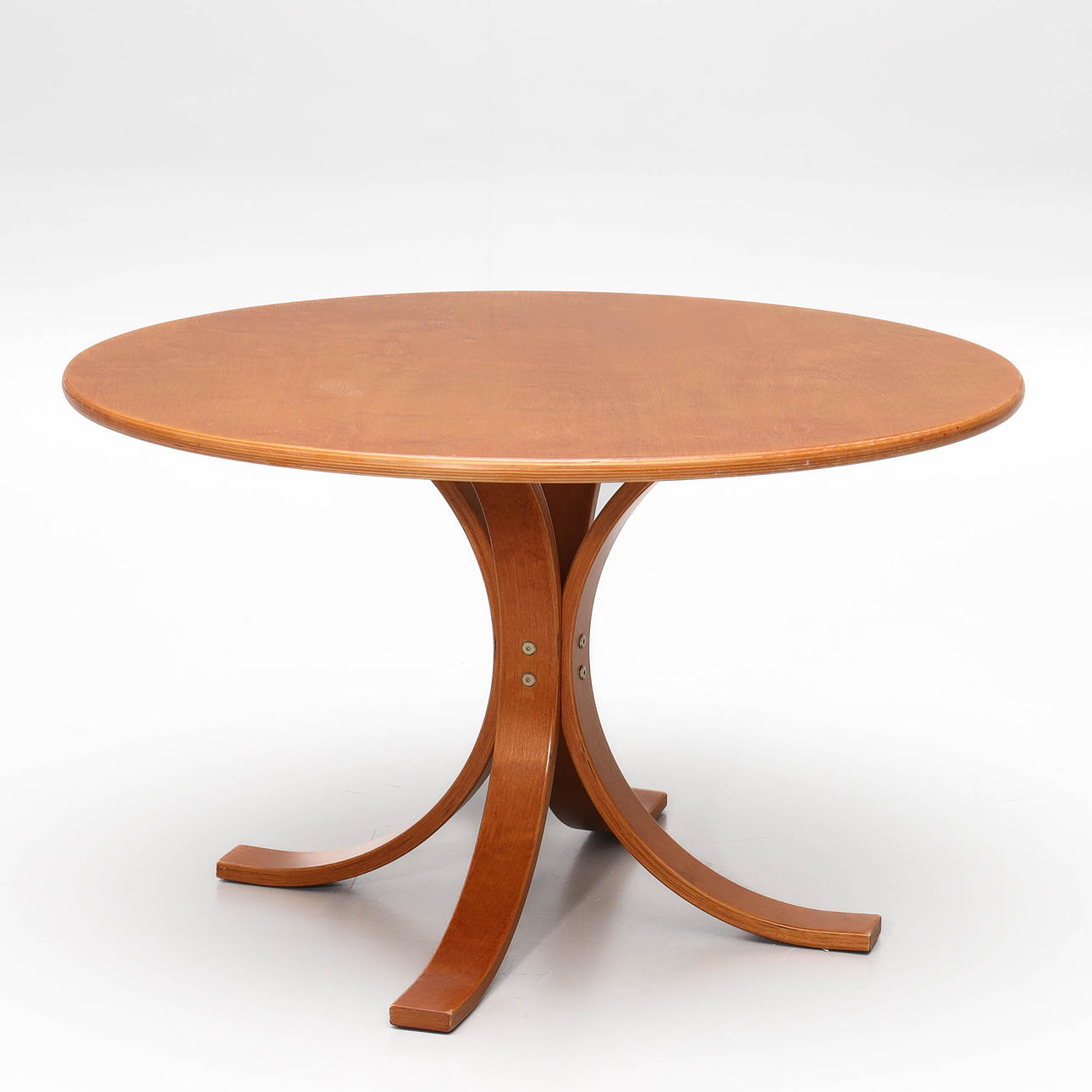 A 20th century beech stained beech coffee table.