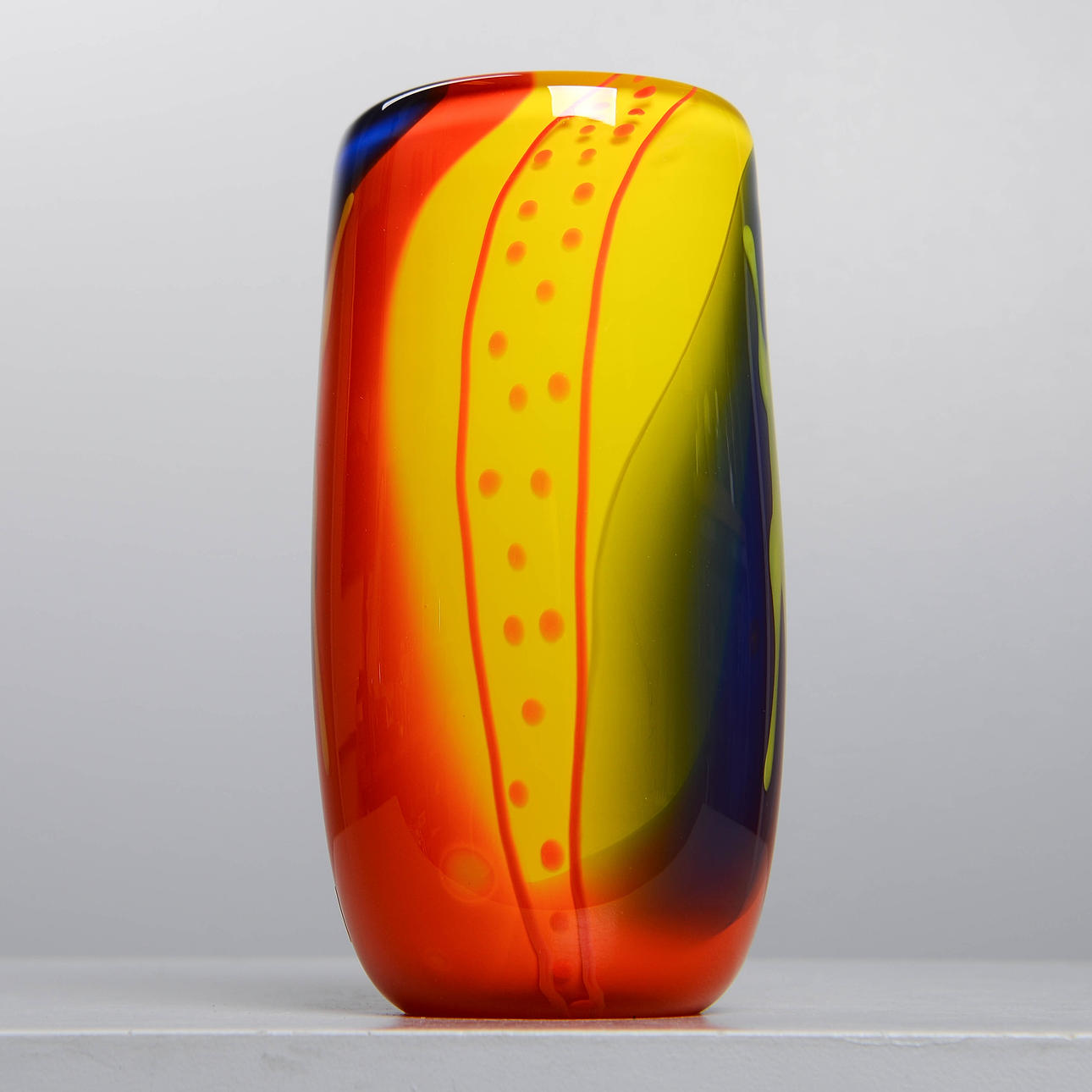 CARLOS R PEBAQUÉ. A vase, Gullaskruf, signed, 1990s.