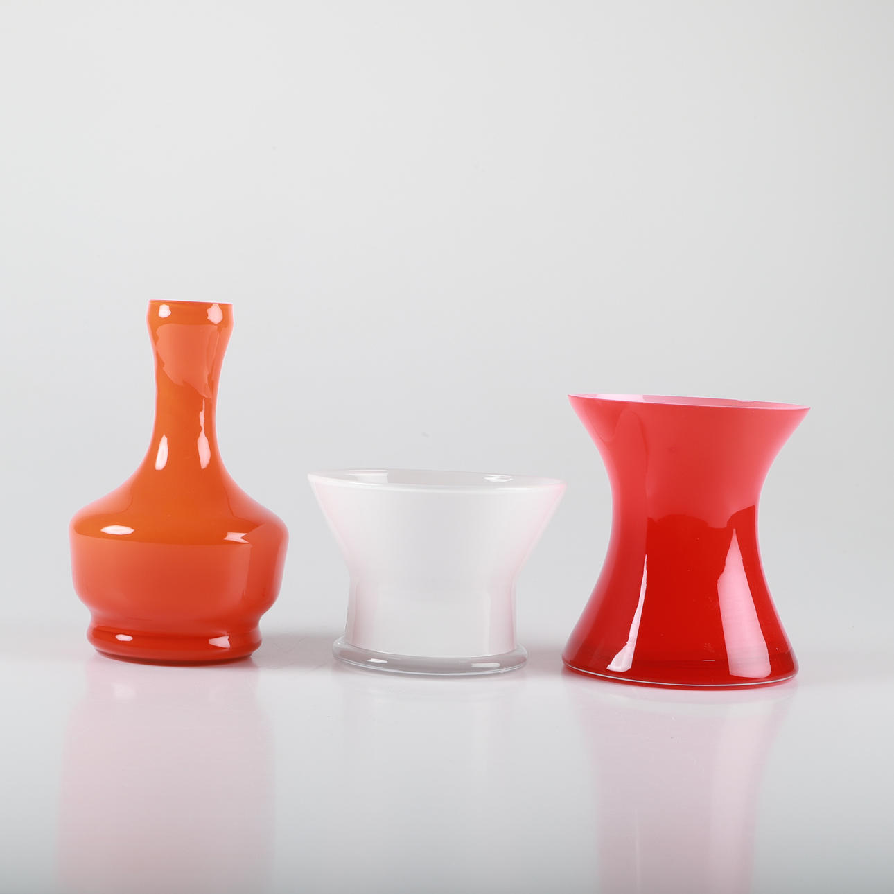 SKÅL OCH VASER, 3 stycken, glas, bl. a. Orrefors.