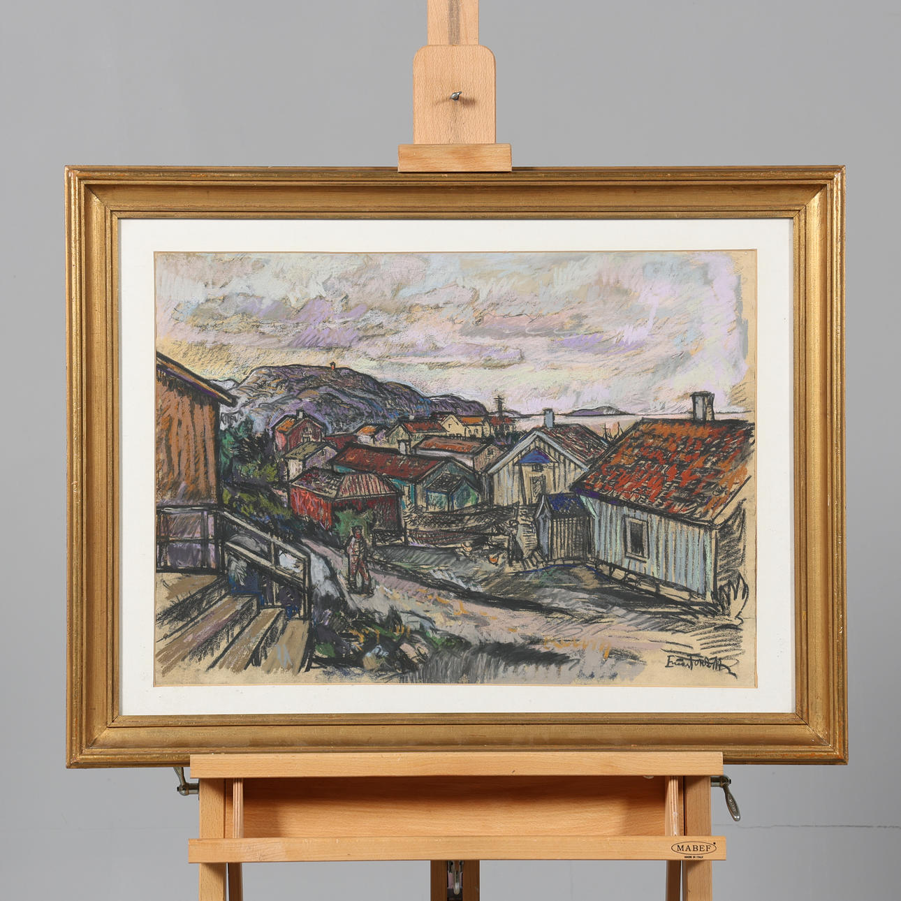 EINAR FORSETH. PASTEL, signed.