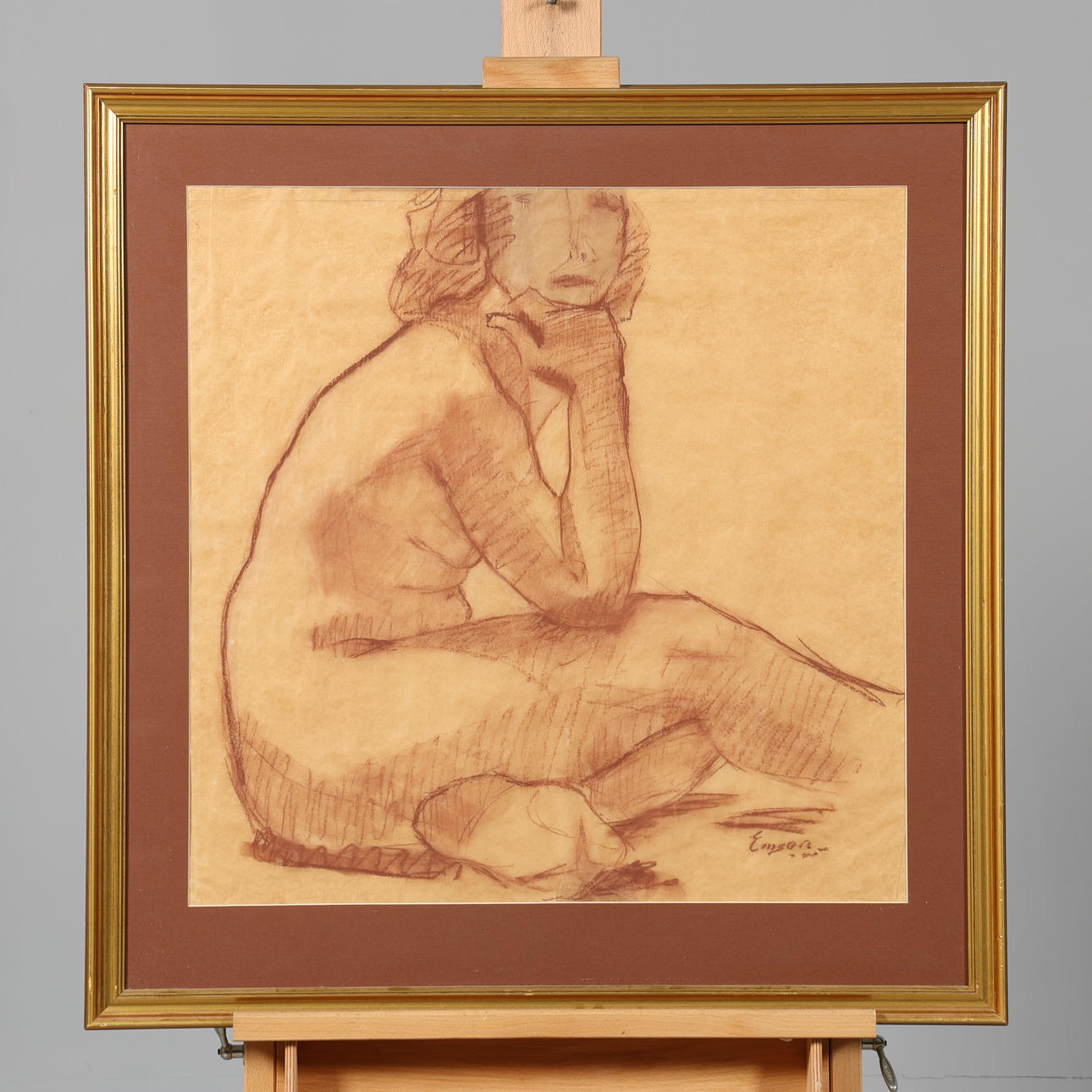 ERIK EMANUELSSON. TECKNING, signerad, daterad.