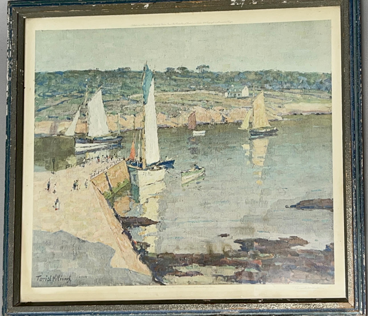 A FRAMED PENCIL SIGNED PRINT.