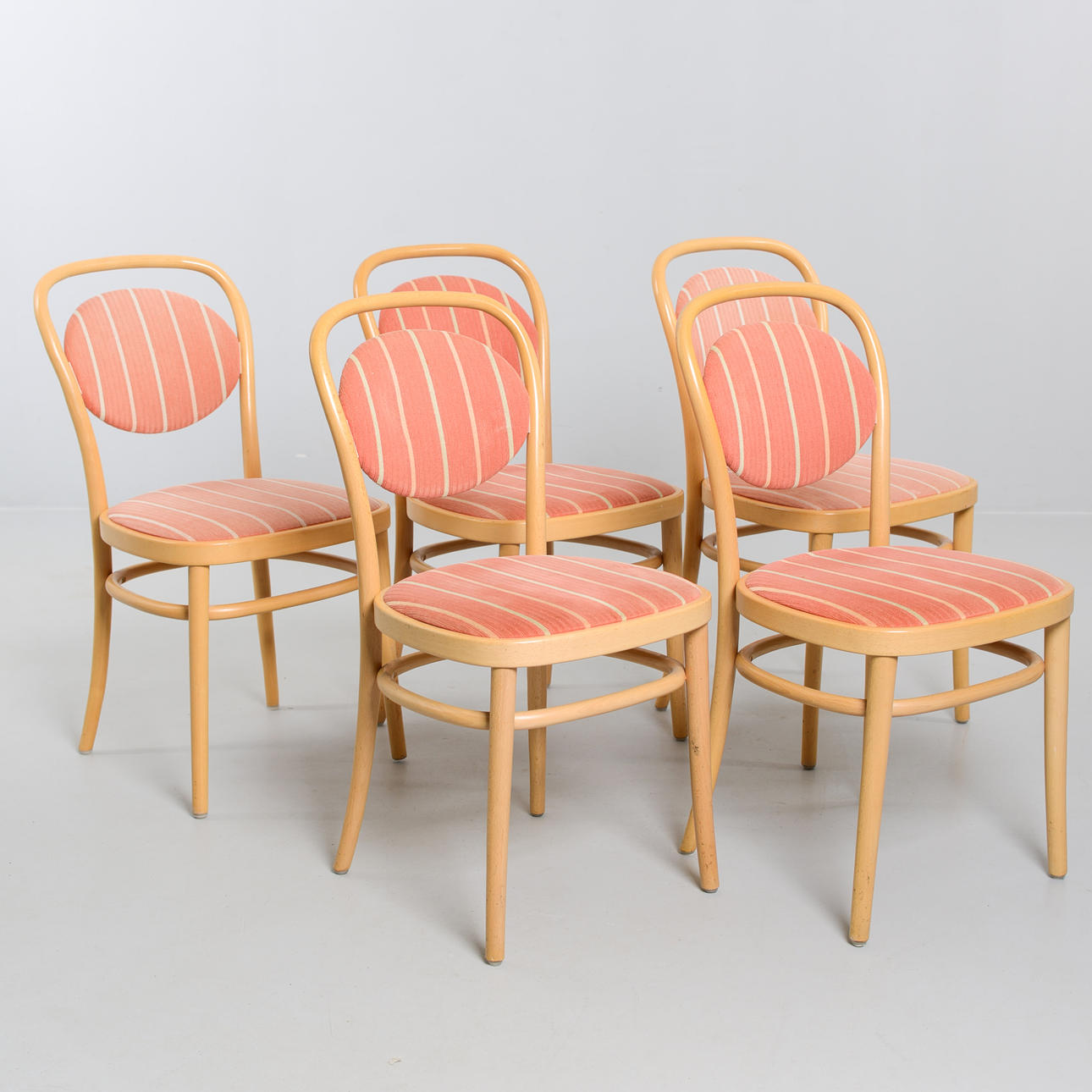 A set of 5 chairs, Gemla Möbler AB, dated 1986.
