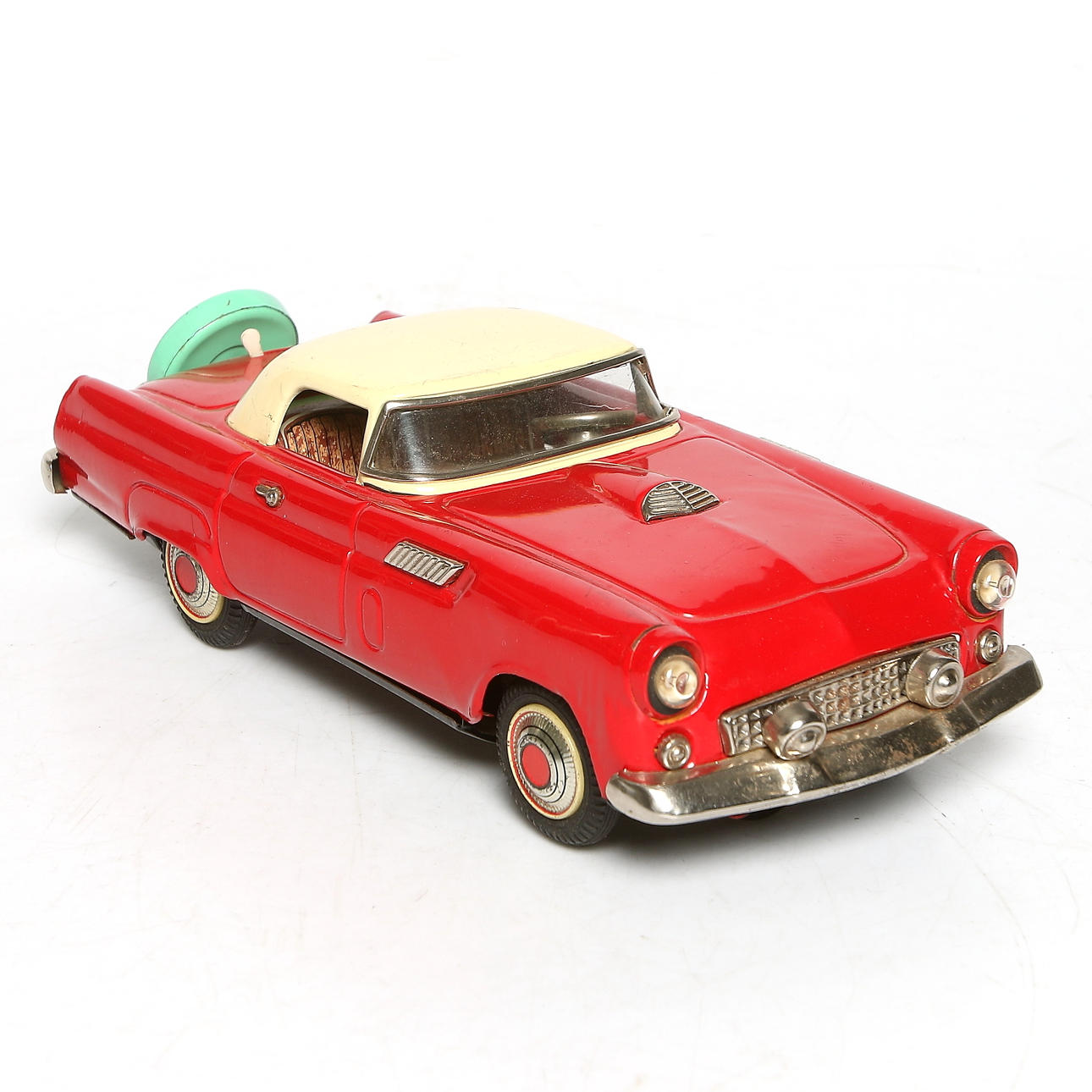 MODELLBIL, plåt, Ford Thunderbird, Nomura, Japan. 1900-talets mitt.