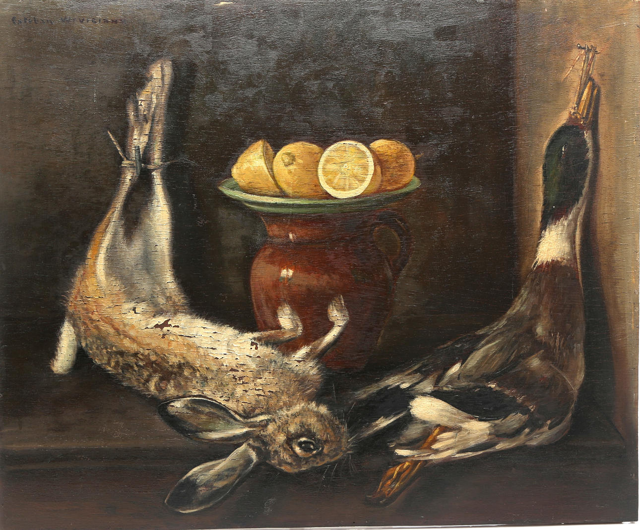 ESTEBAN WENCESLAO VICIANA. Bodegón clásico.