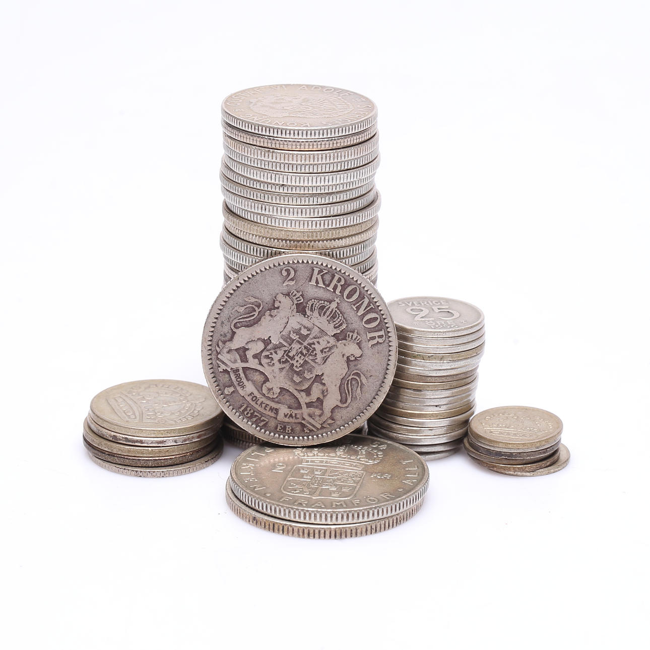 COINS, Sweden, mostly silver.