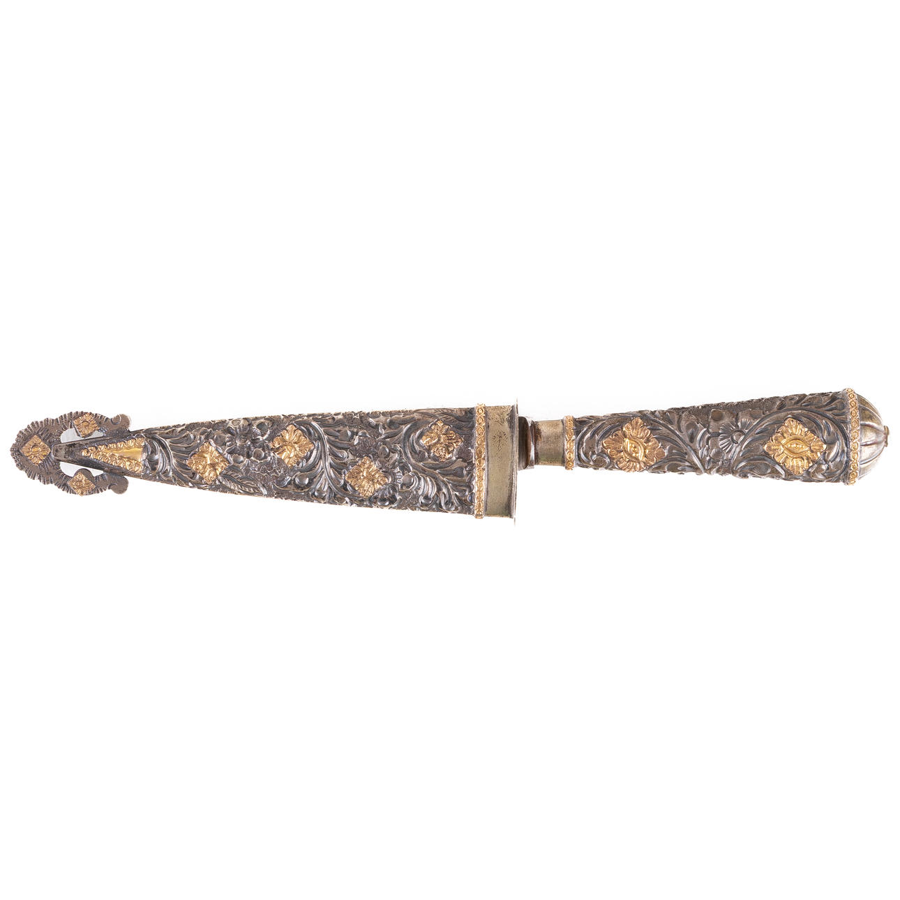A silver Gaucho hunting knife, La Movediza, Argentina, 20th