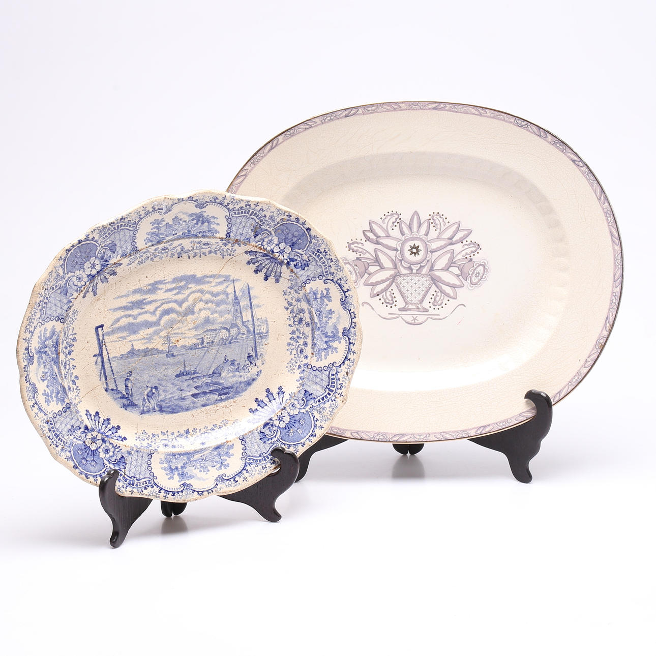 STEAK PLATE, 2 pcs, b.la. Wilhelm Kage.