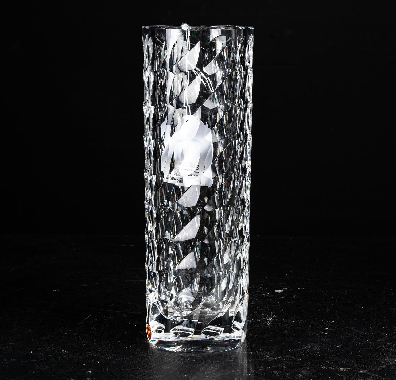 GUNNAR CYRÉN. Vase, crystal, Orrefors, numbered.