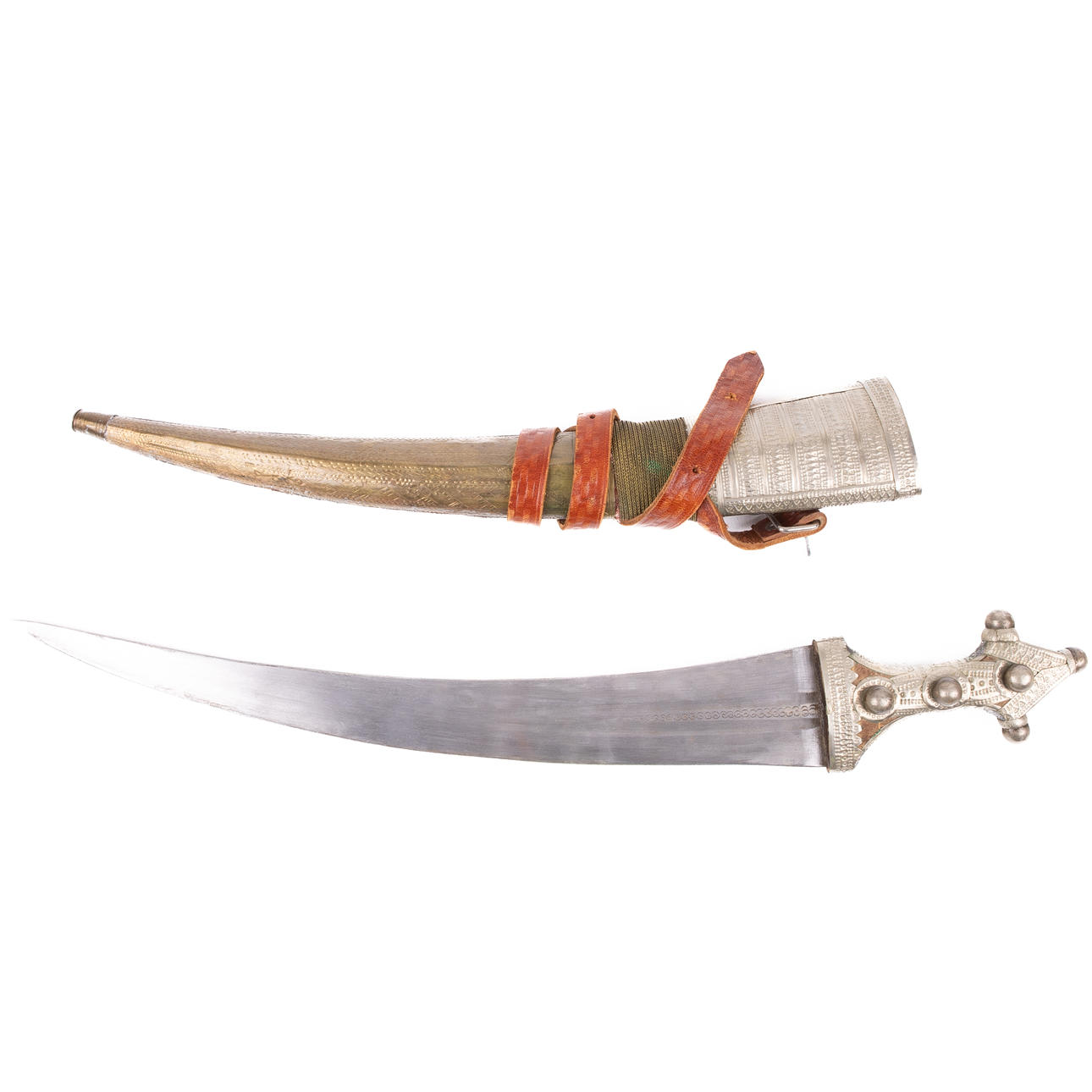 A silver Jambiya dagger, Arabian Peninsula, c. 1900.