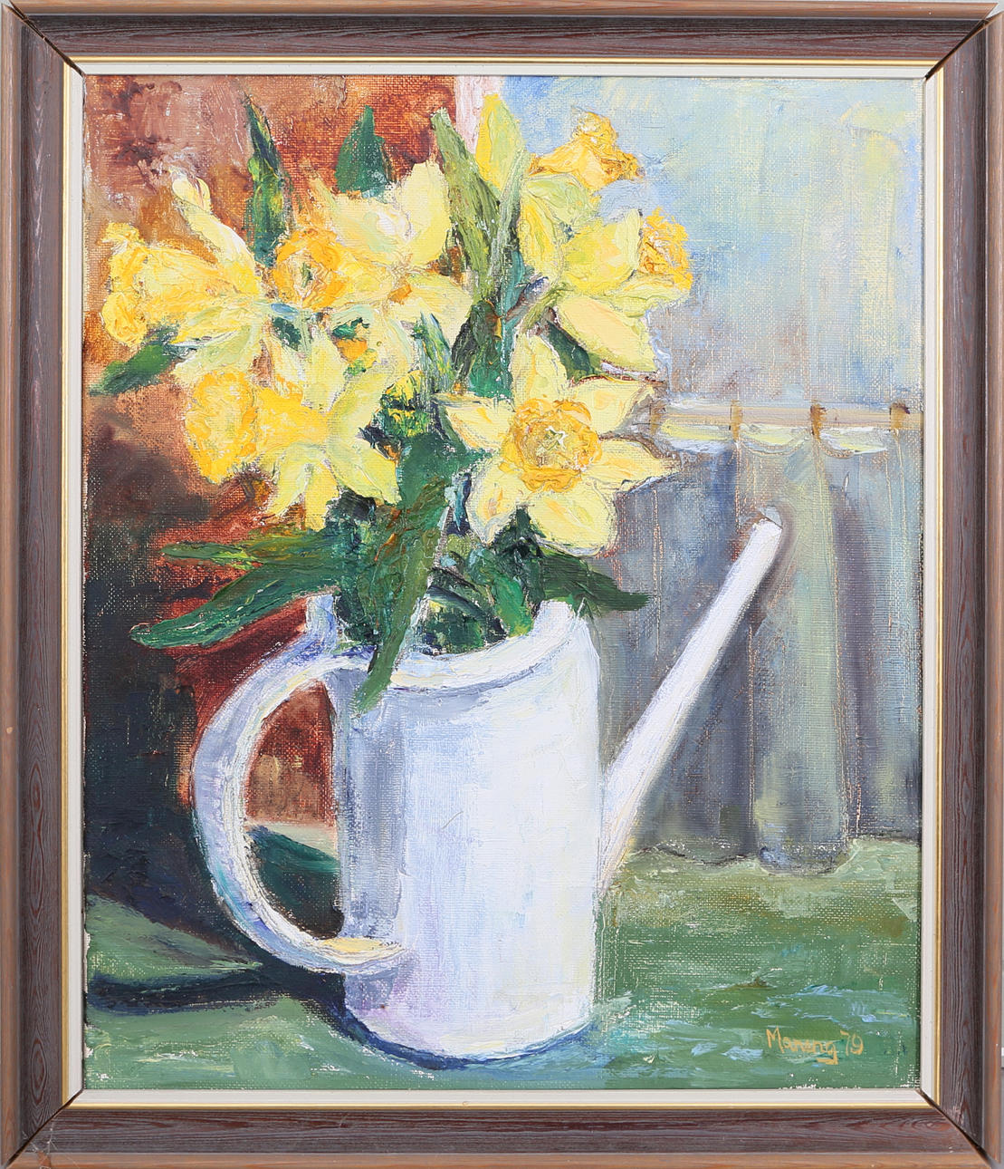 MARTINA BOS MARENG. Solrosor, olja på duk, signerad och daterad 79.