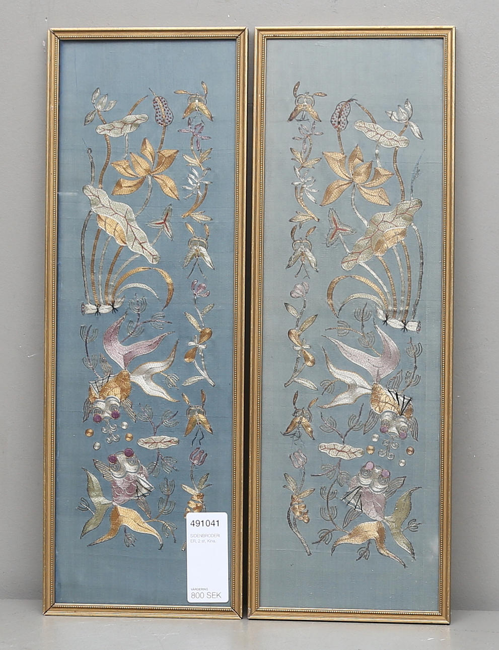 SIDENBRODERIER, 2 st, Kina.