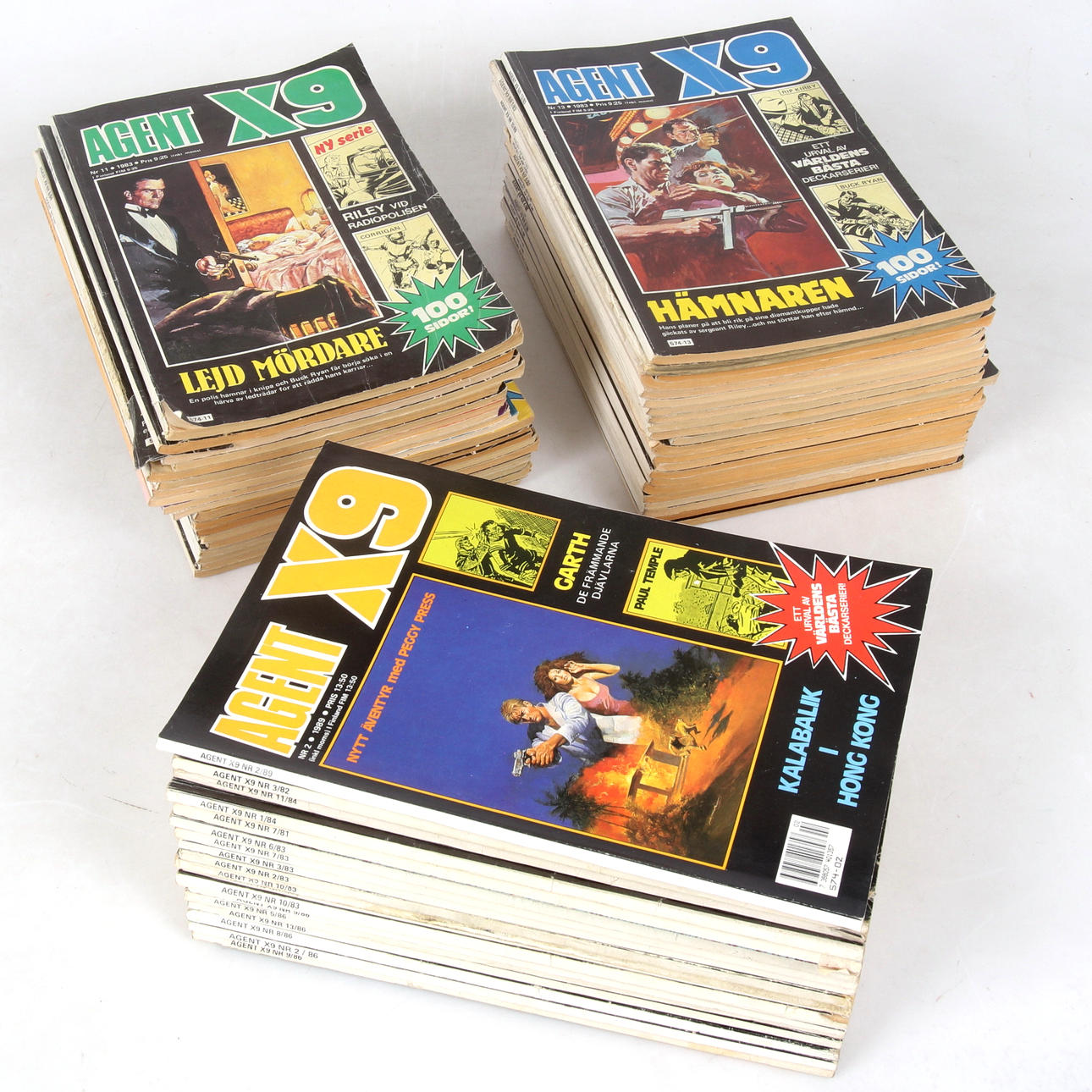AGENT X9, 60 comic books. 1980s.