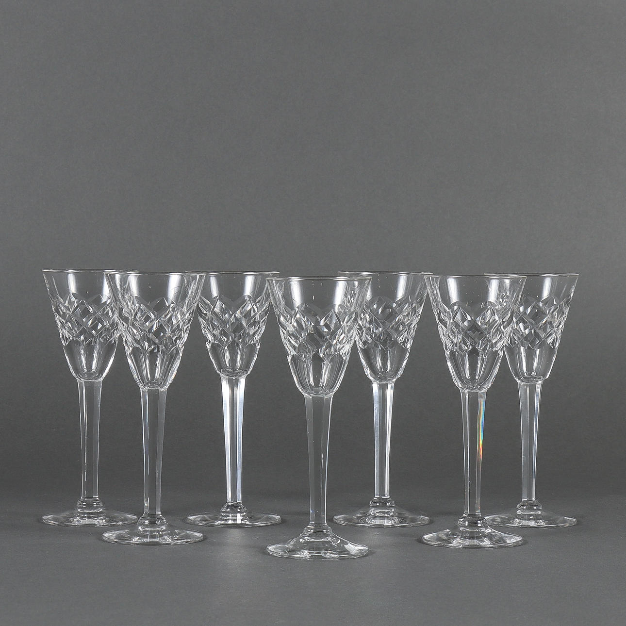 SNAPSGLAS 7 stycken, kristall.