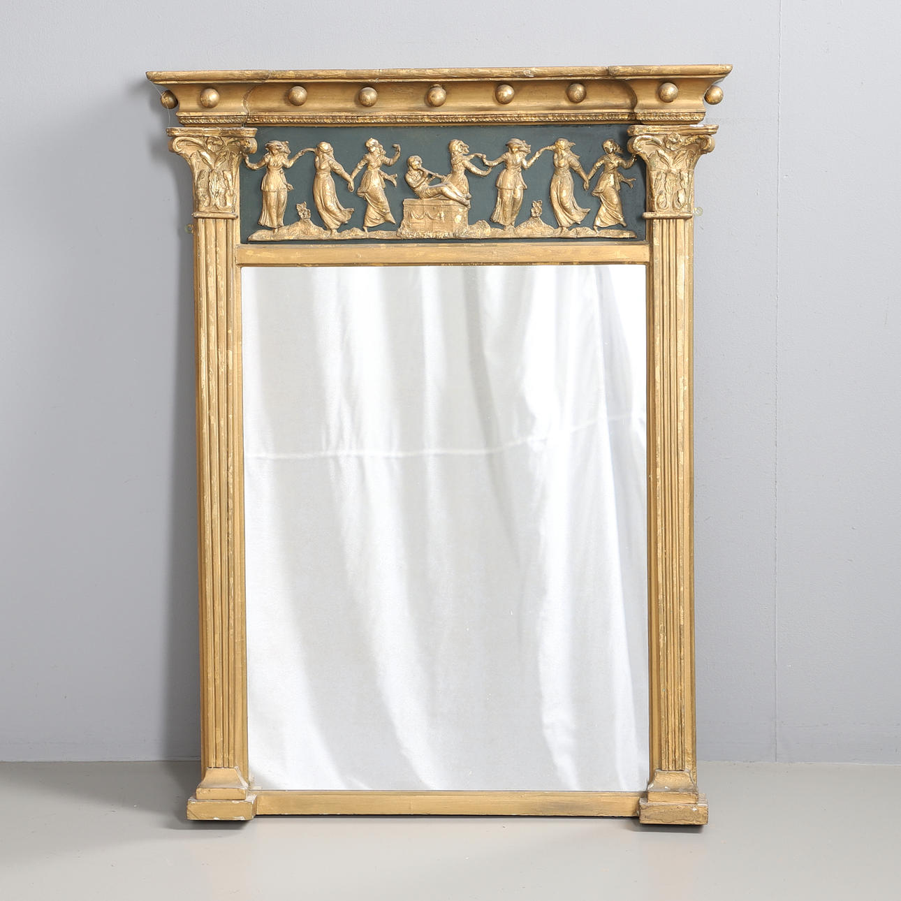 A 19TH CENTURY GILTWOOD PIER MIRROR IN THE MANNER OF THOMAS FENTHAM ...