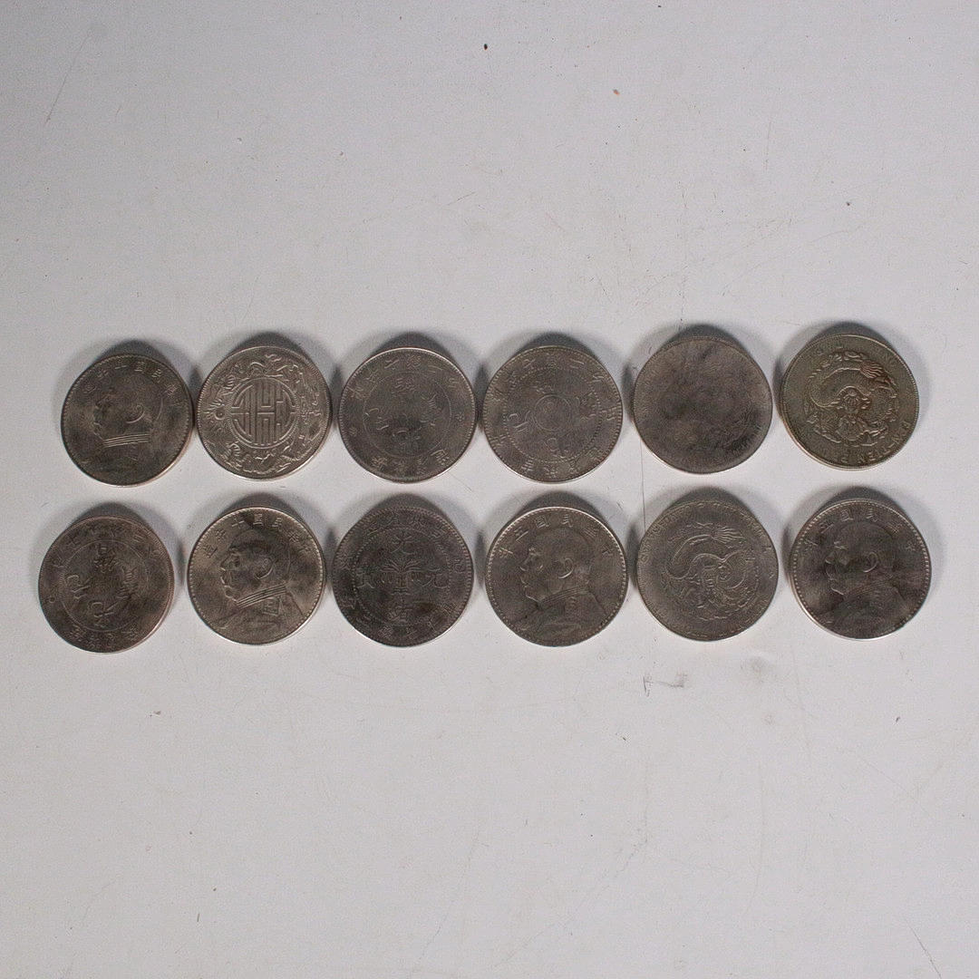 12 Chinese coins.