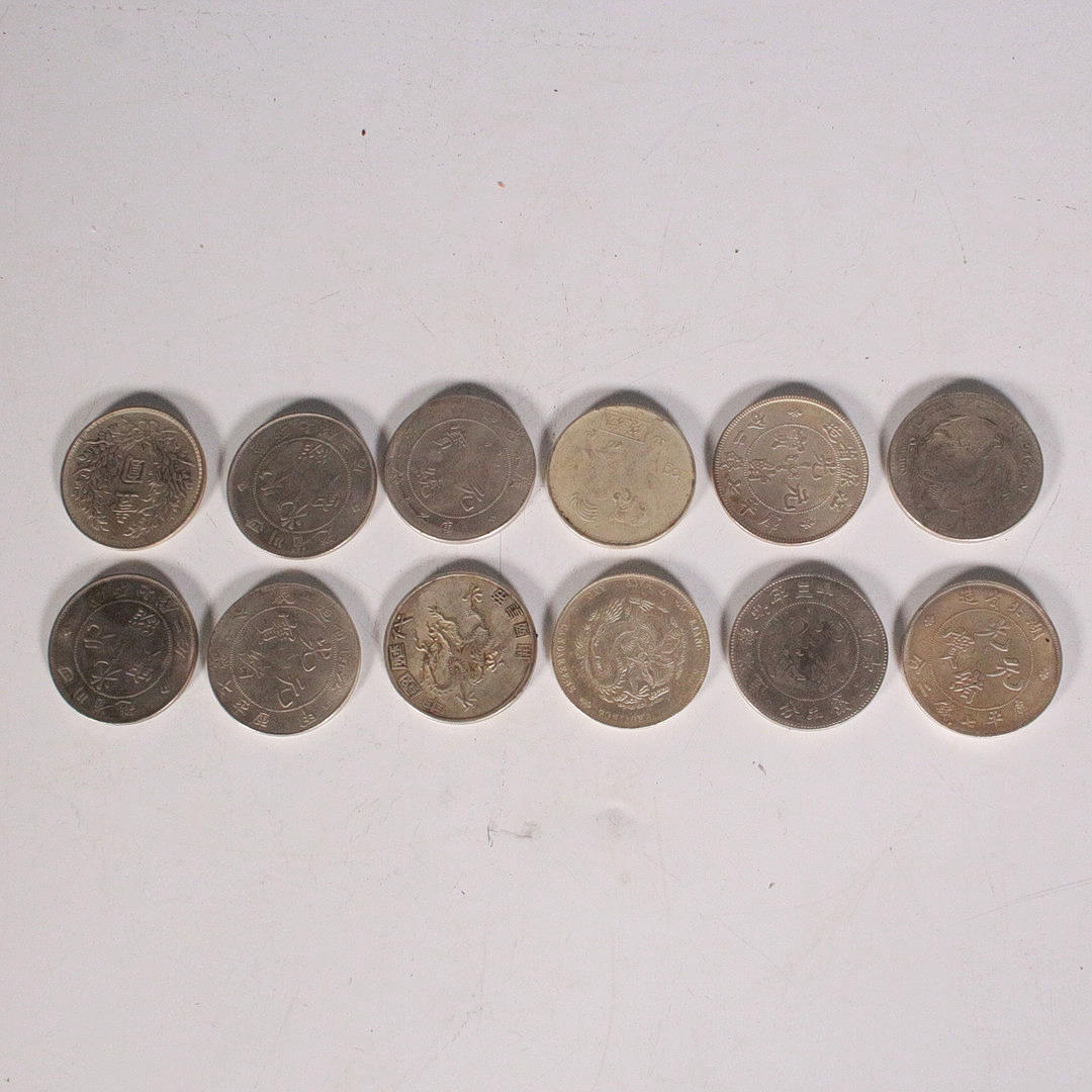 12 Chinese coins.