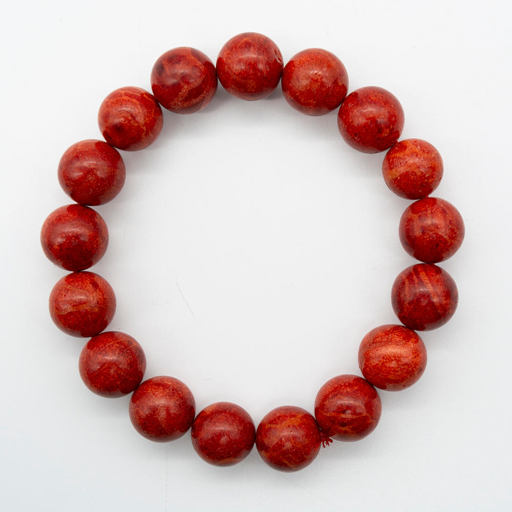 FOAM CORAL BEAD BRACELET.