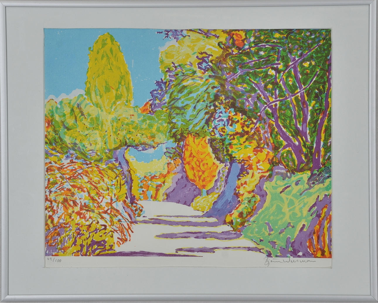 BJÖRN WESSMAN. Färglitografi.