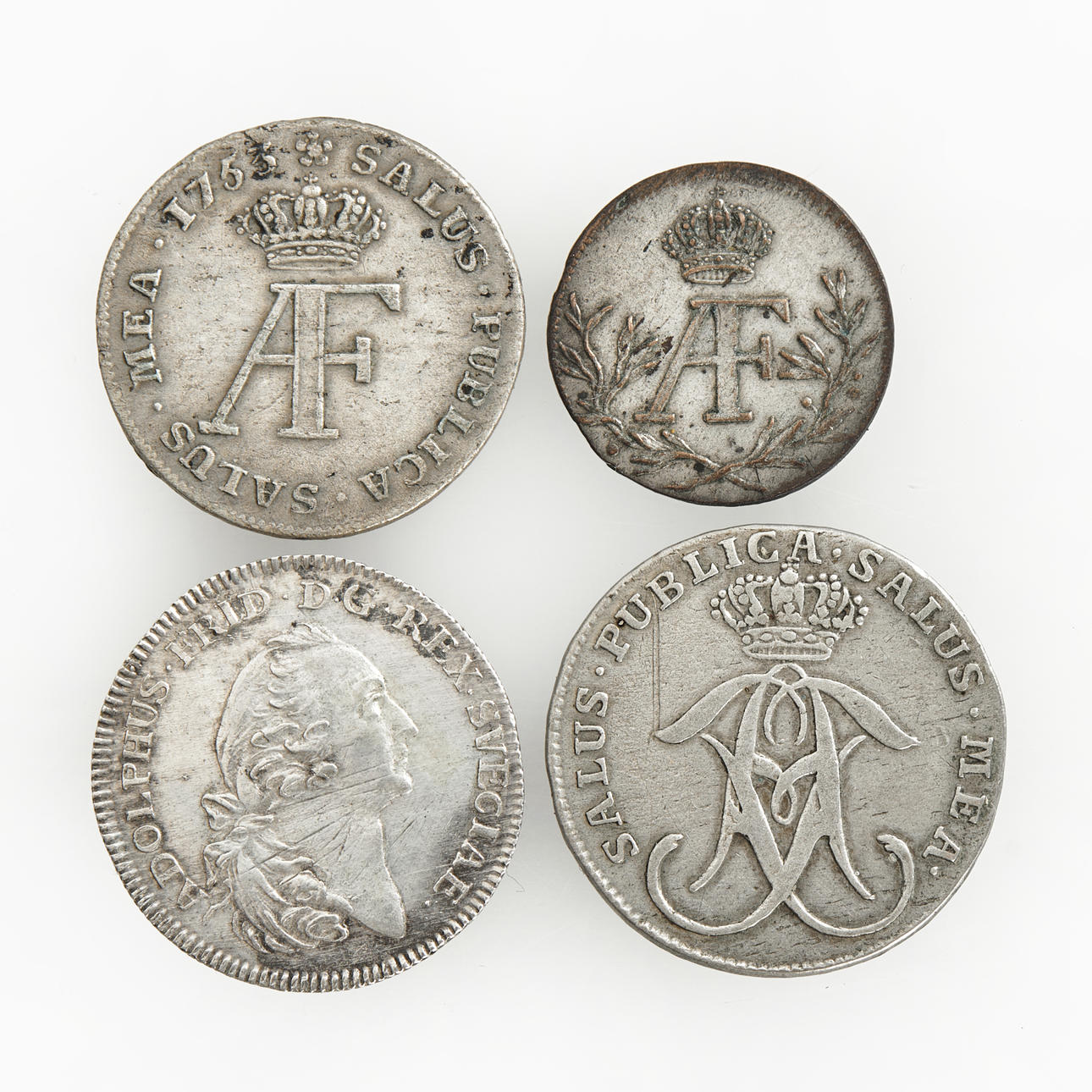 ADOLF FREDRIK (1751-1771), 4 pieces, silver.
