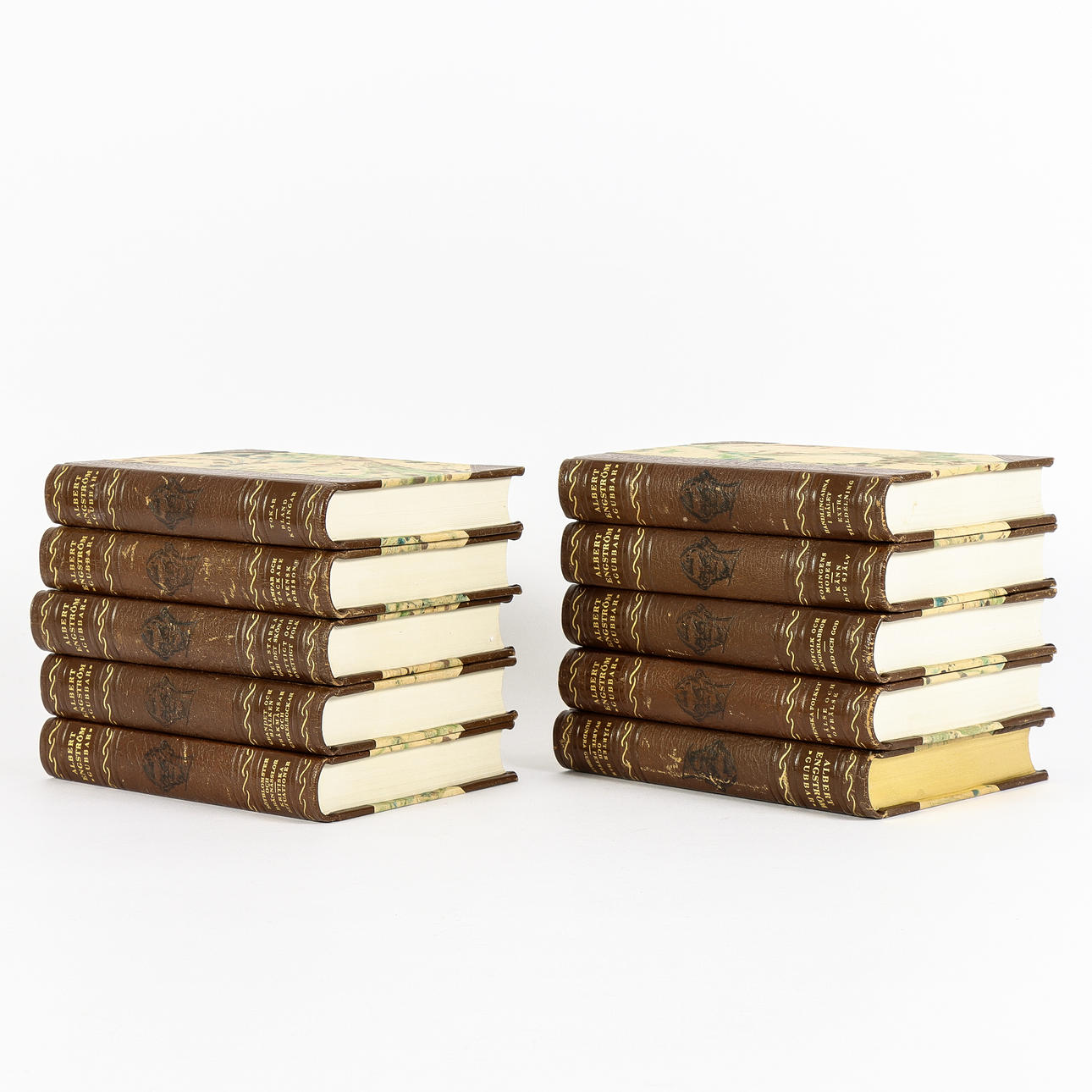 BÖCKER Albert Engström, 10 halvfranska band.