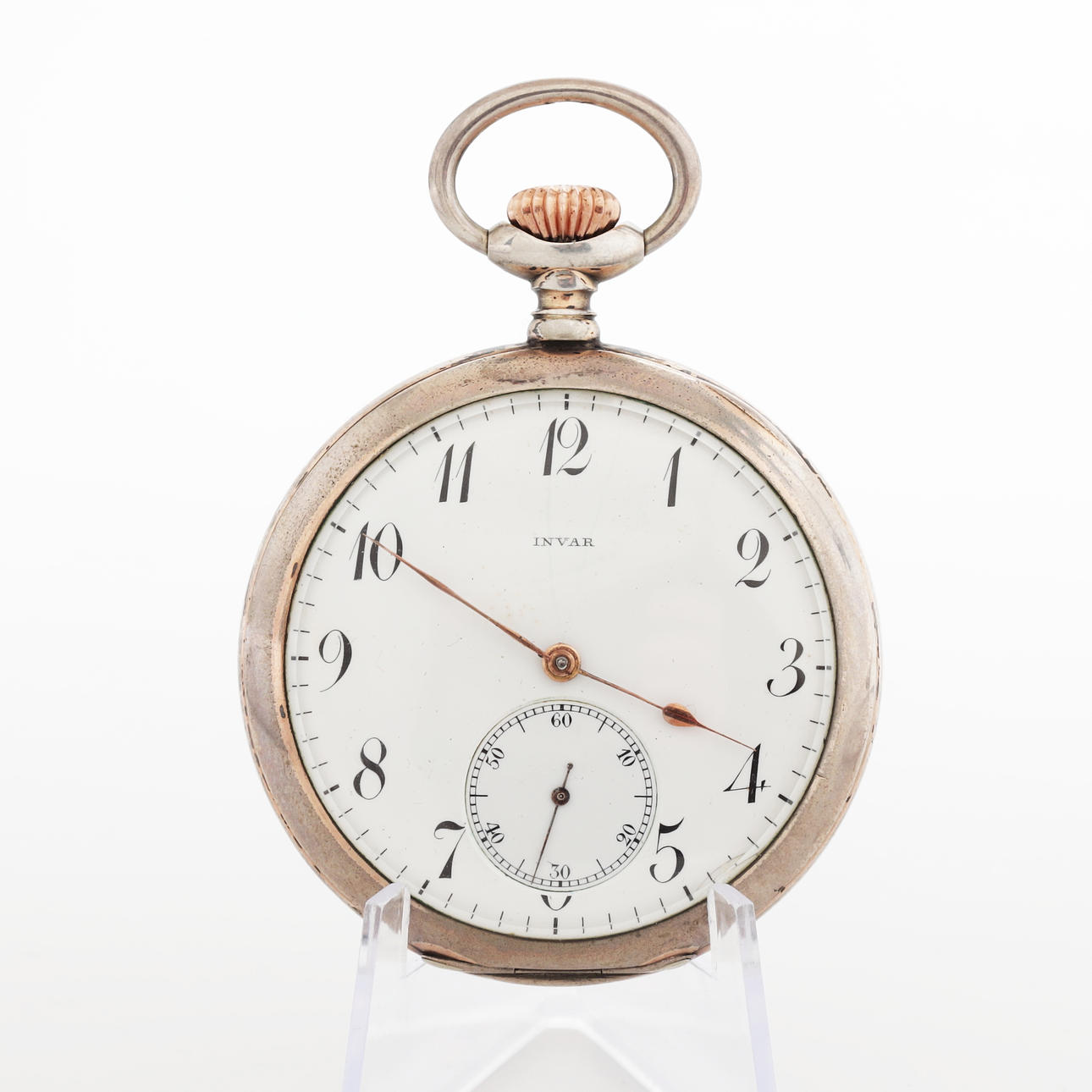 POCKET WATCH, silver, Invar, total weight 90 grams.