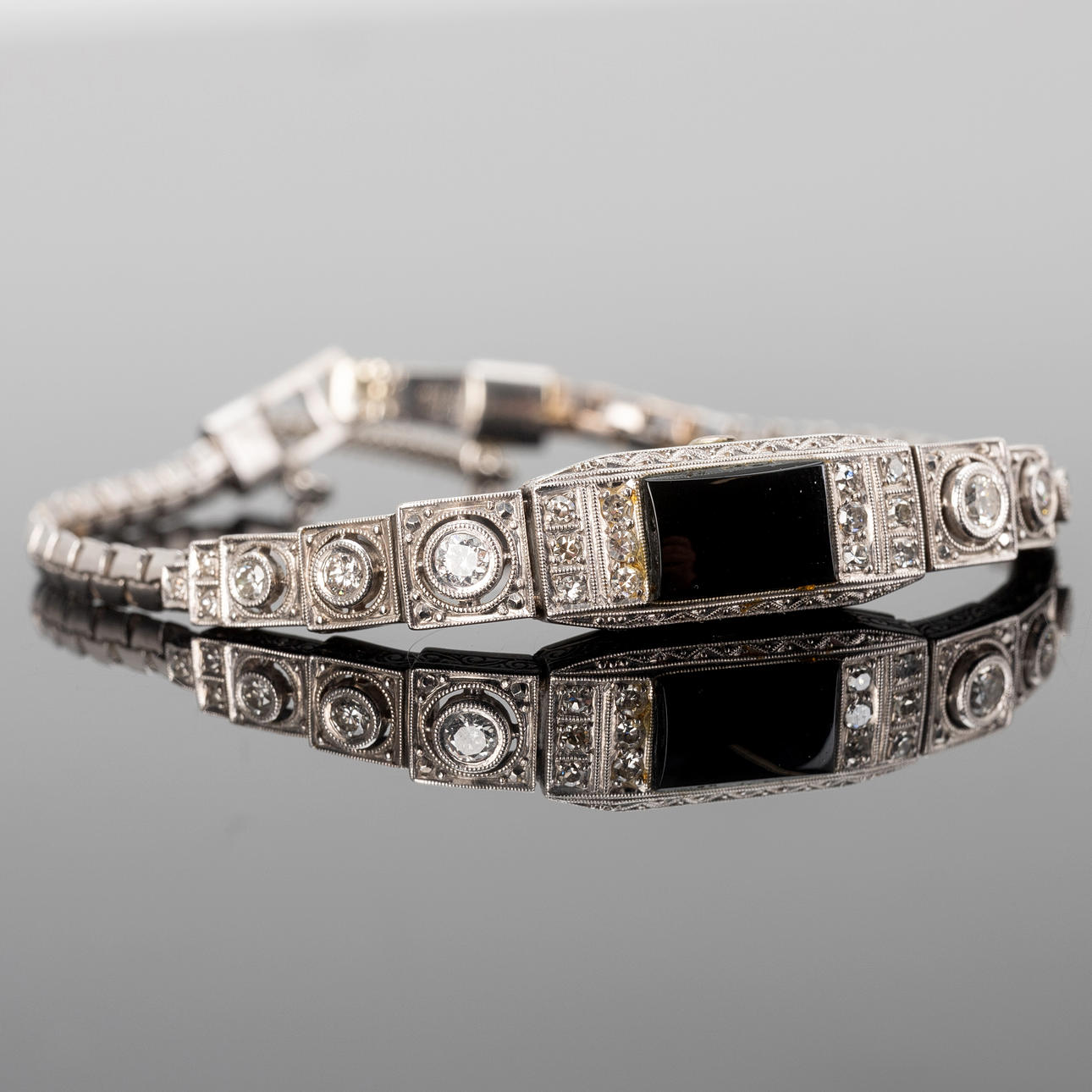 Watch converted to bracelet.