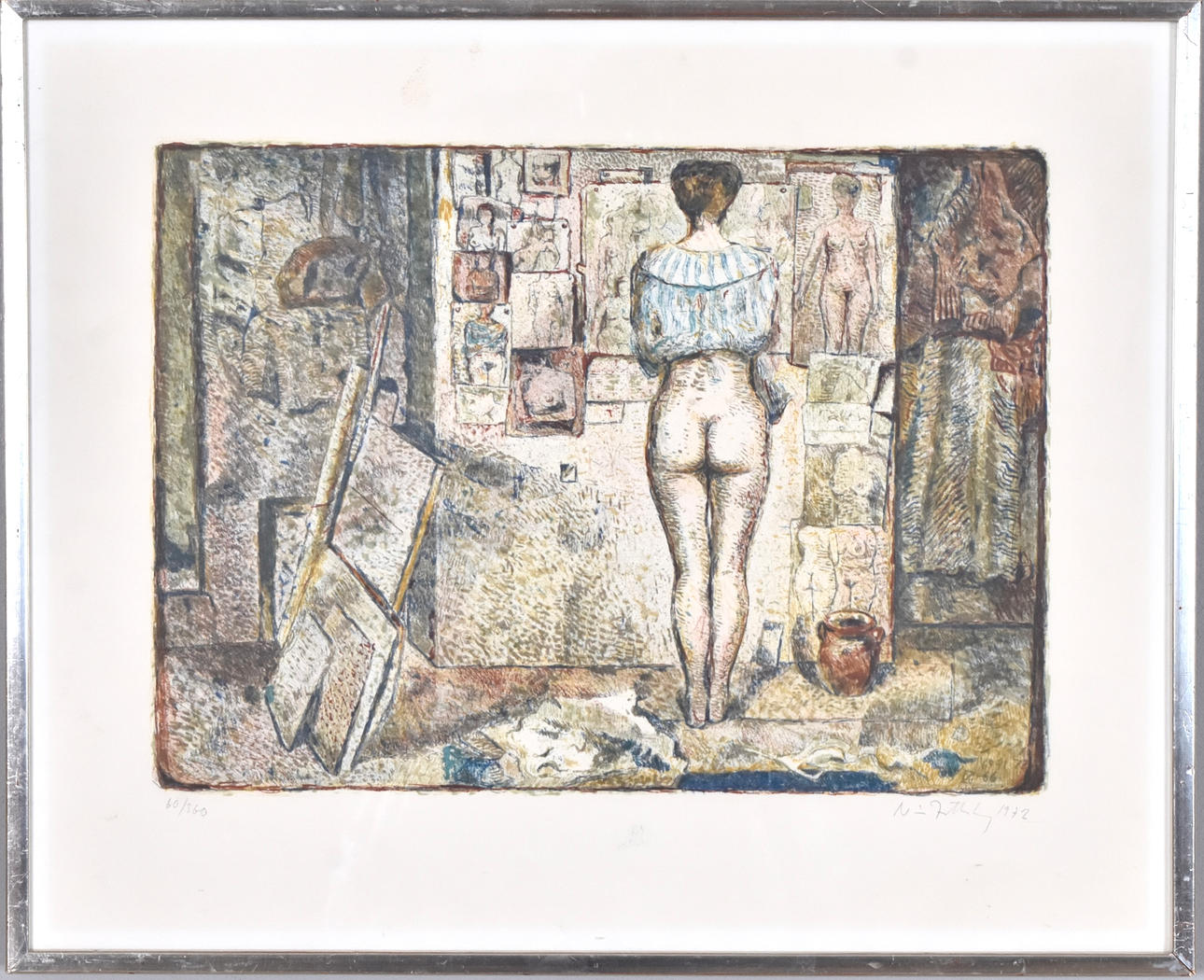 NILS ZETTERBERG. color lithography, composition.